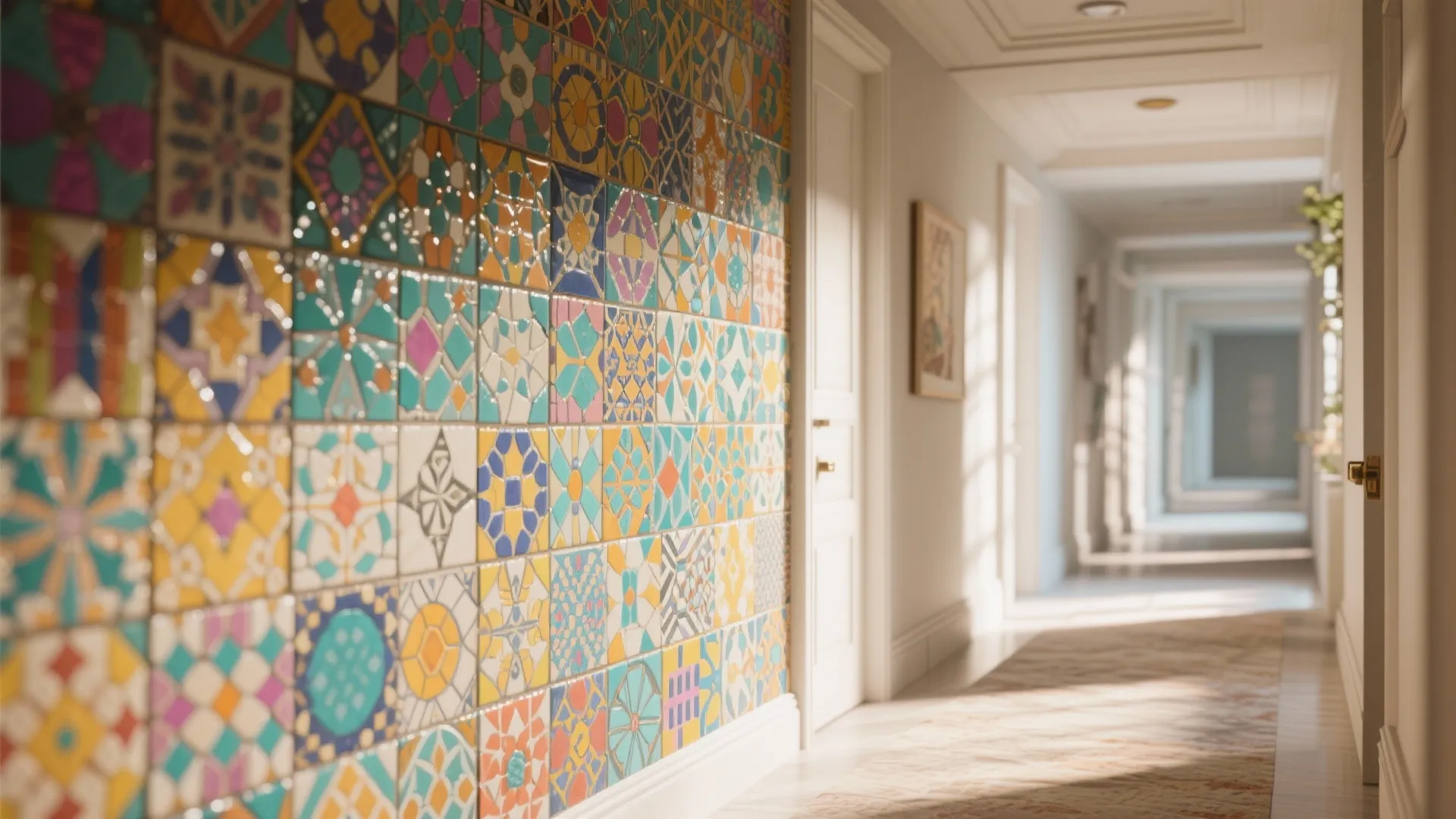 4. Mosaic Accent Wall