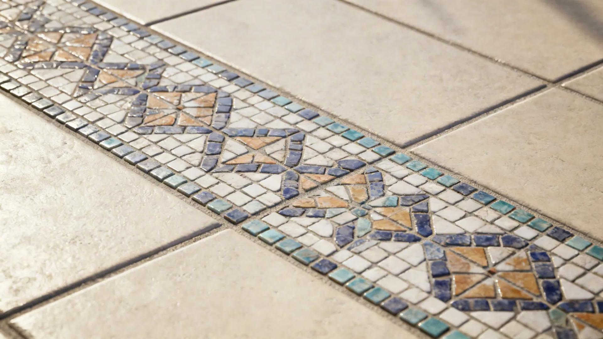 5) Patterned Mosaic Bands as a Budget-Friendly Feature