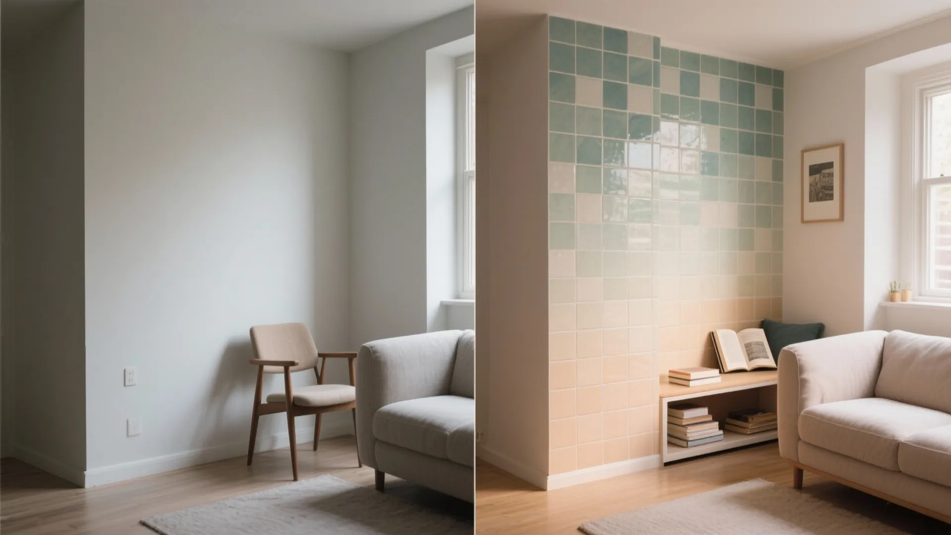 Mosaic blends with matte grout