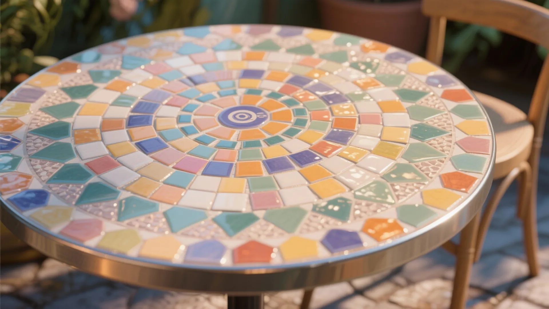 5. Mosaic Tile Bistro Table