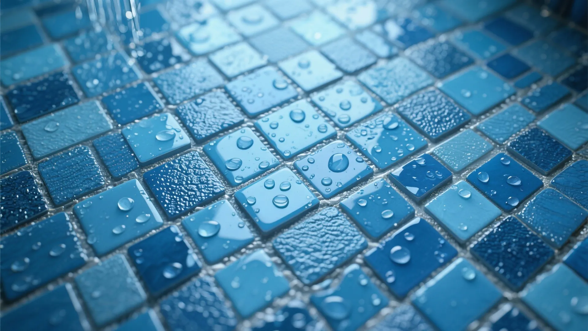 4. Mosaic Blue Tiles for Wet Areas