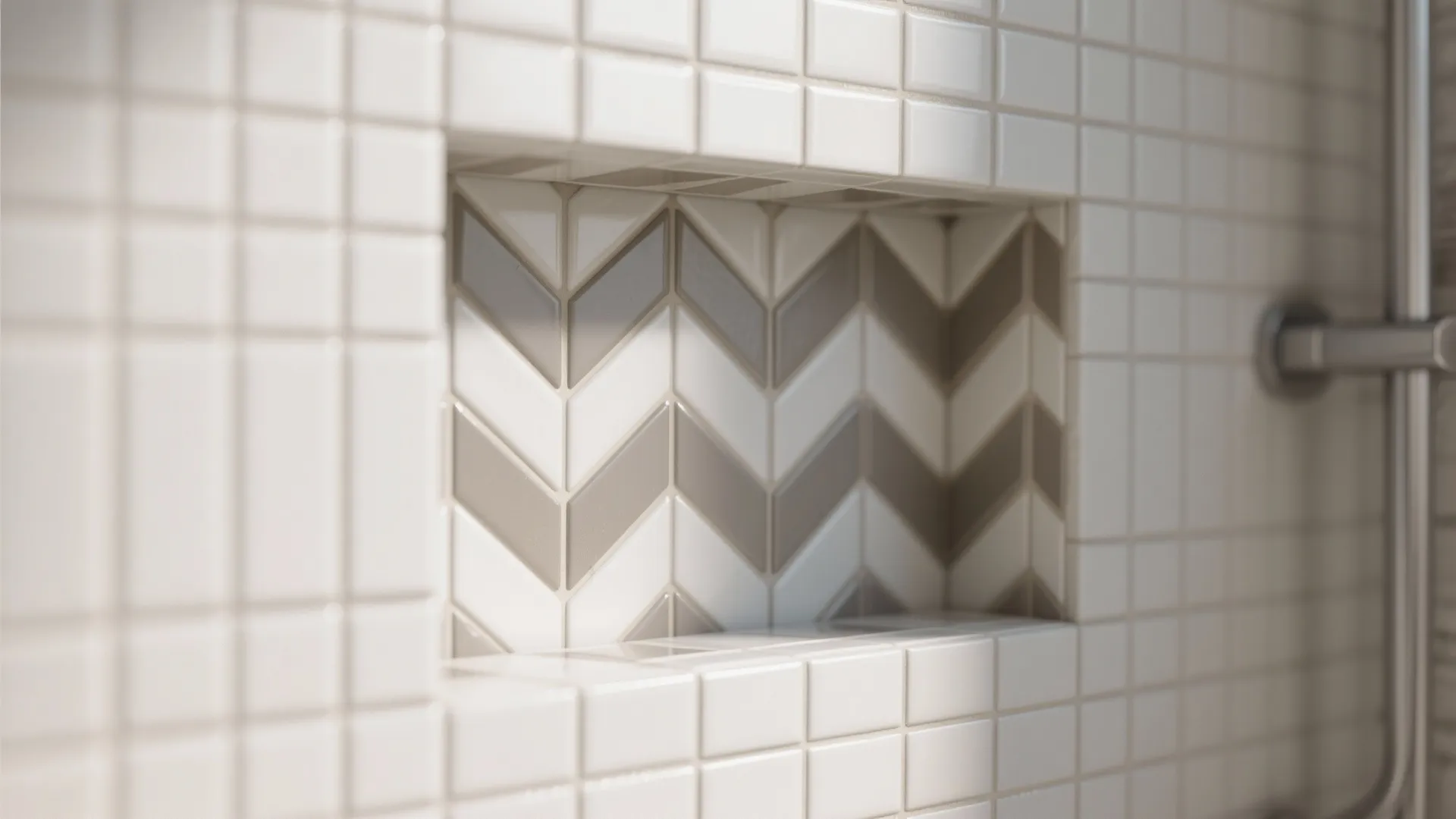 Mosaic feature niches and wainscot accents