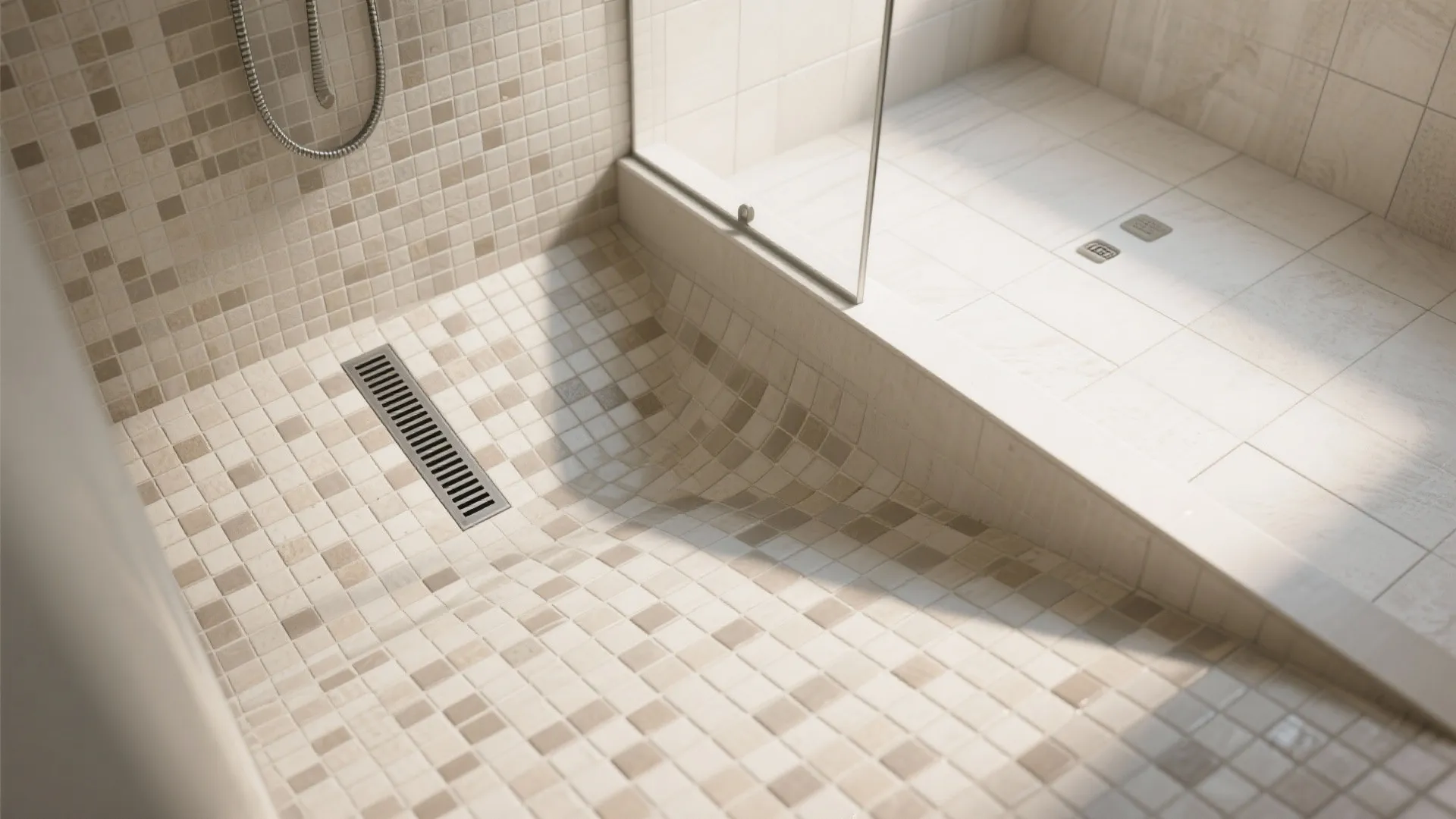 Textured Mosaics Where Water Meets Floor