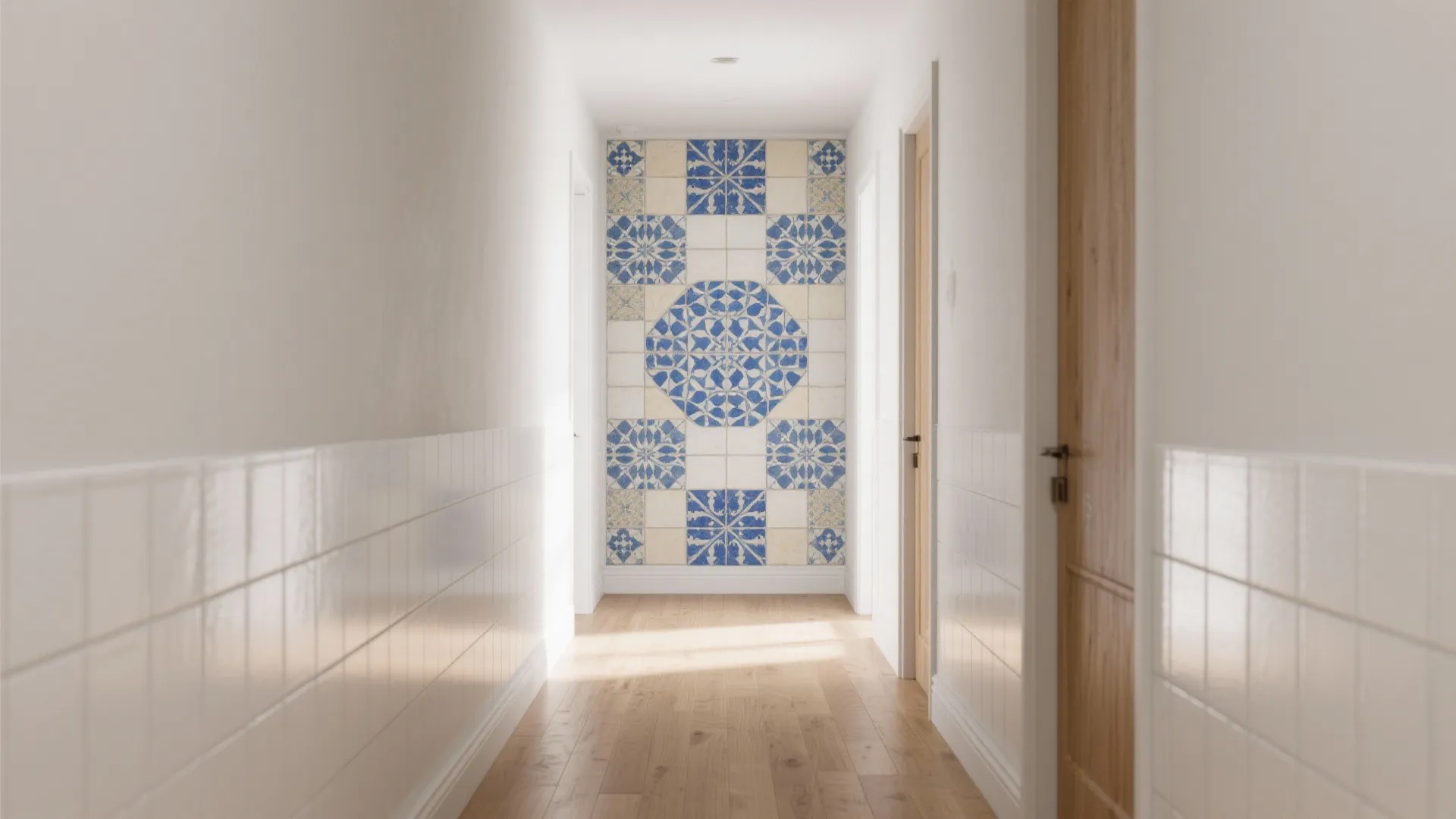 Graphic mosaic focal wall