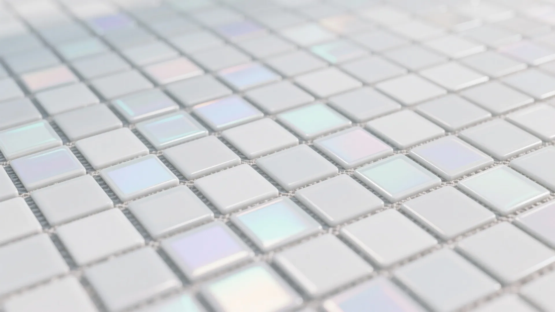 High-gloss mosaic tiles that bounce light