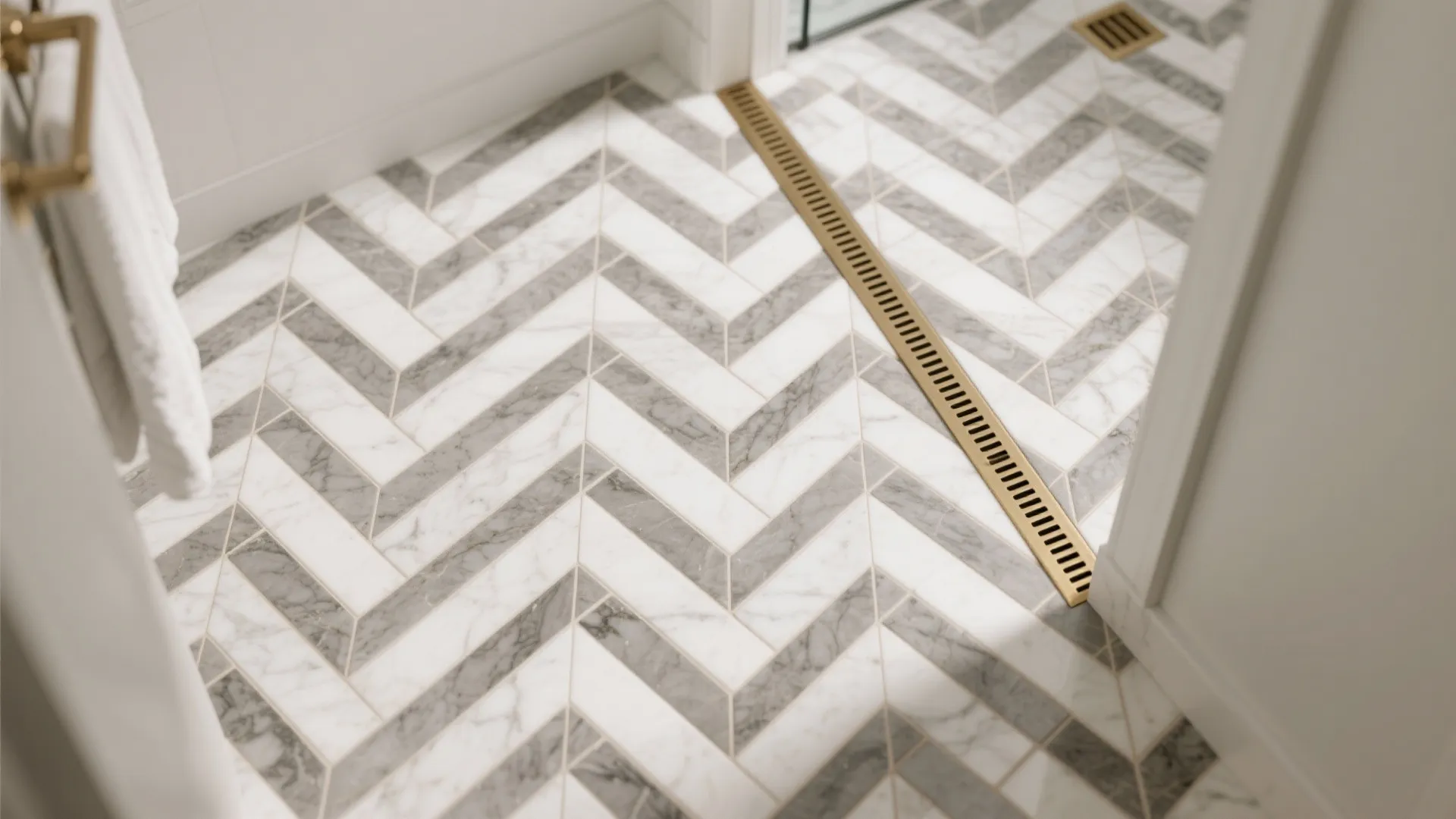 Mosaic Marble Floor with a Matte Finish