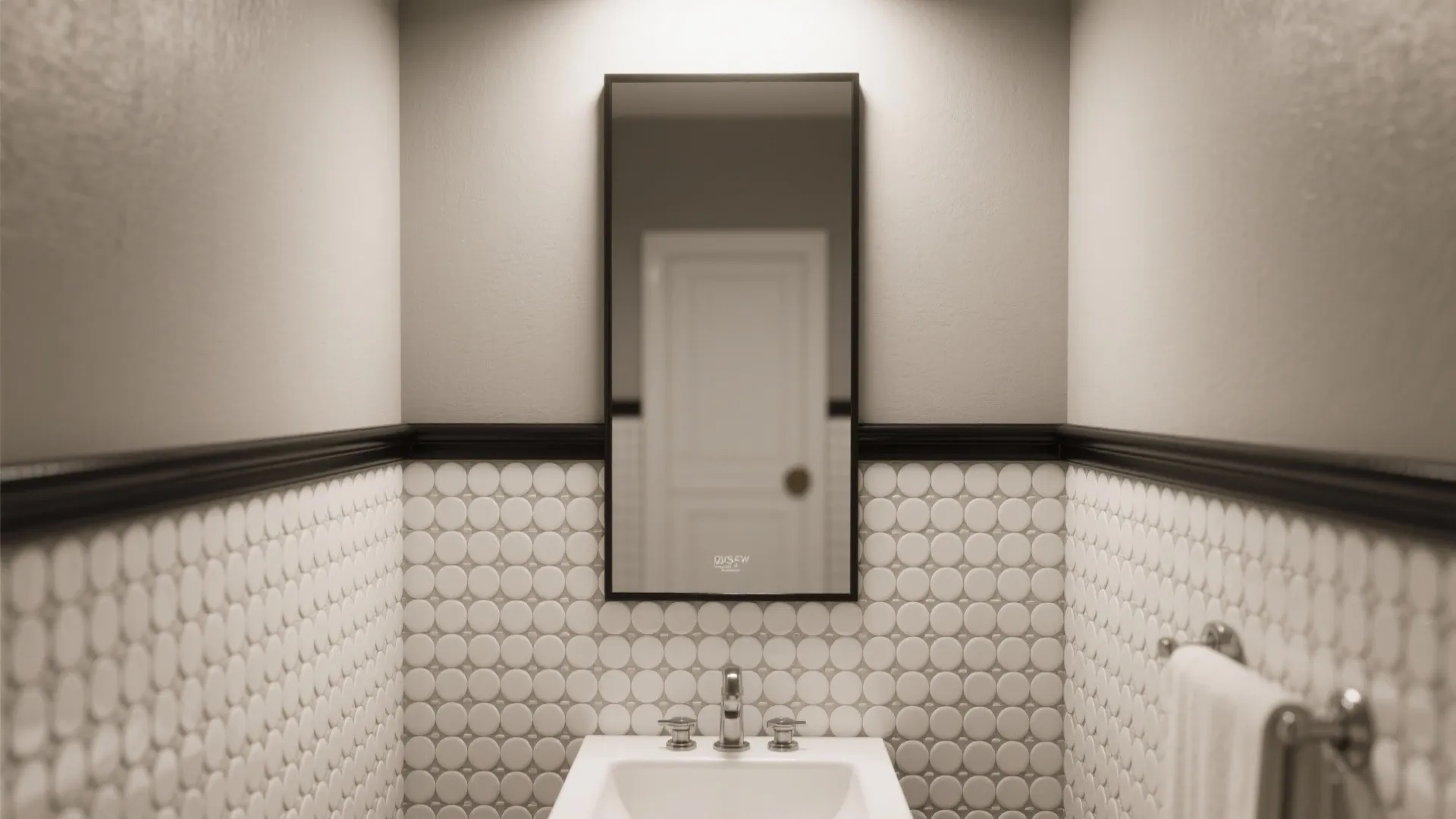 Half-Height Mosaic + Painted Upper Wall