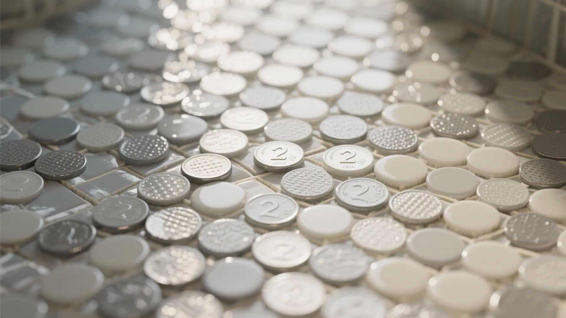 Textured mosaic for wet zones