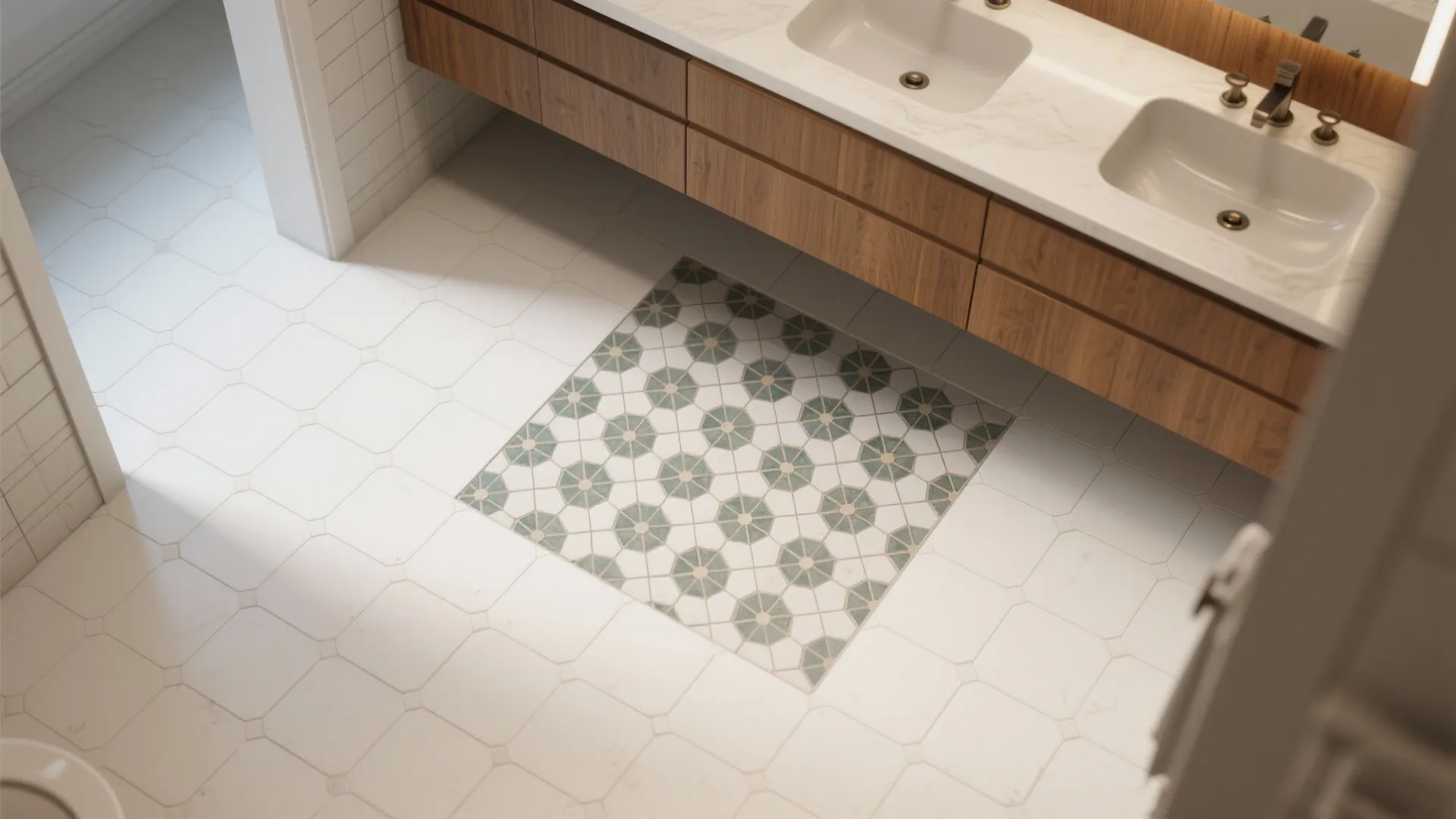 4. Use patterned insets or mosaics as focal points