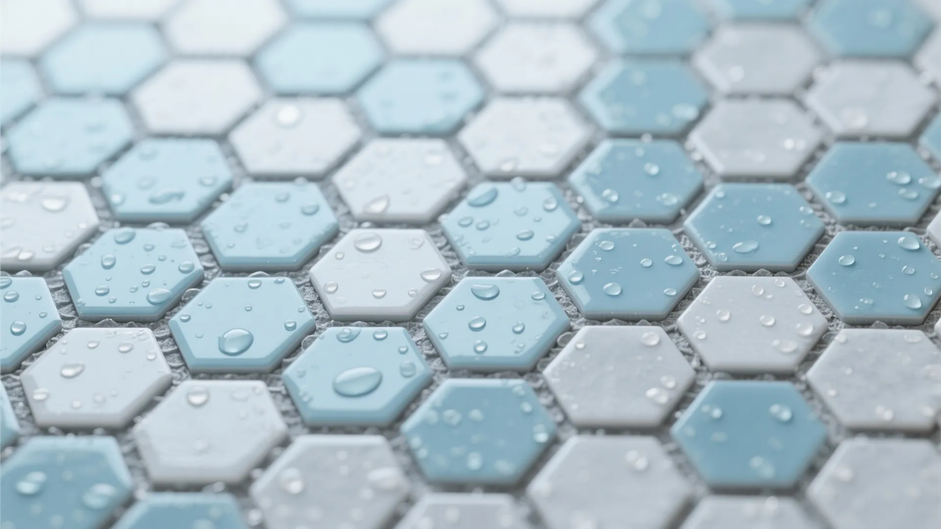 Slip-Resistant Blue-Grey Mosaics for Wet Zones