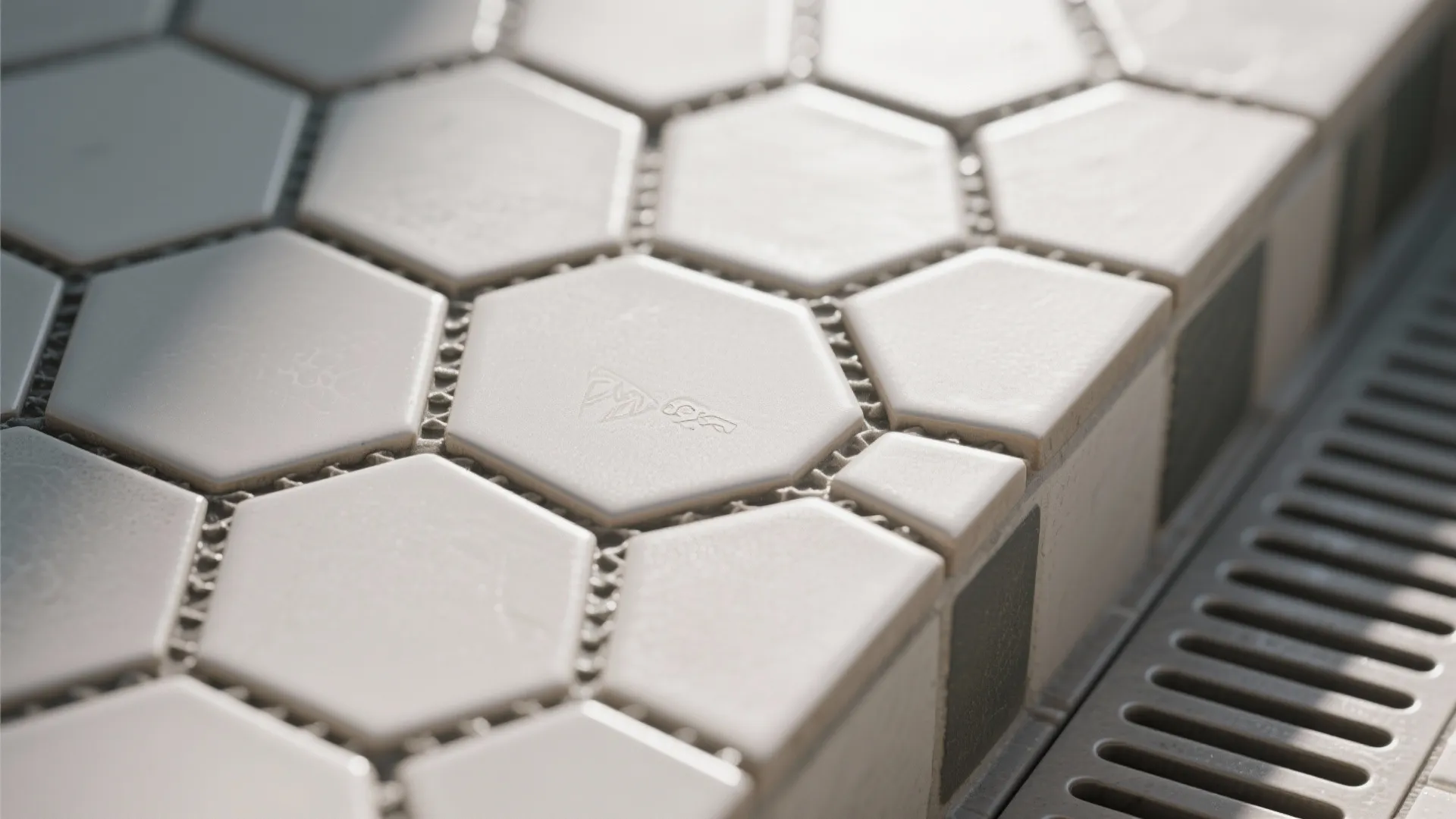 Matte Penny or Hex Mosaics with High DCOF