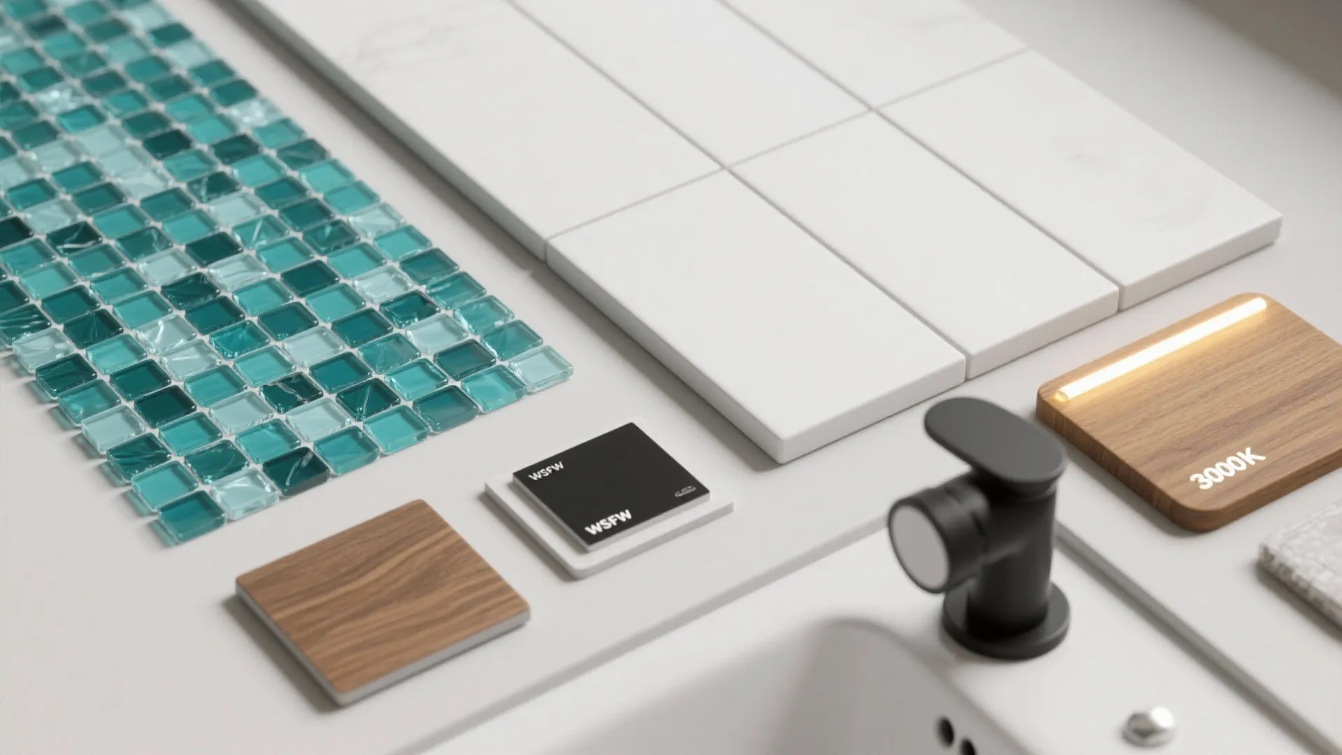 Mosaic Accents in Niches and Half-Height Walls