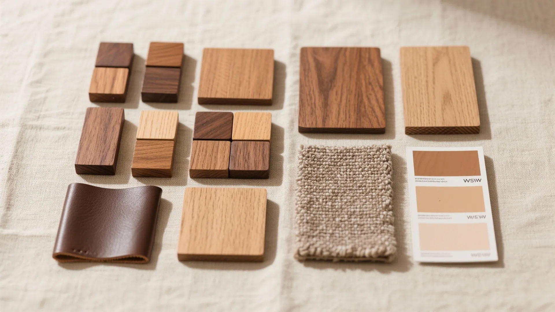 3) Mixed-Tone Wood Mosaic for a Statement Wall