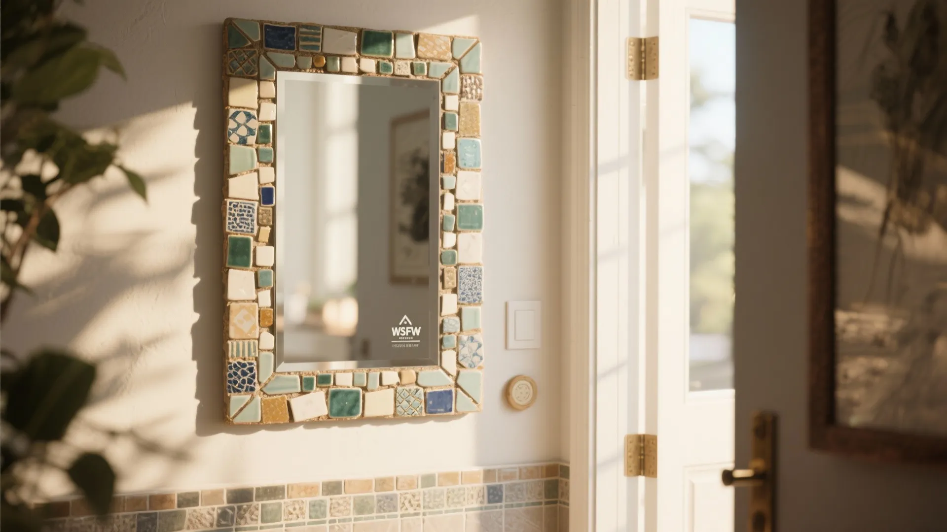 3. Mosaic Edge with Upcycled Tiles