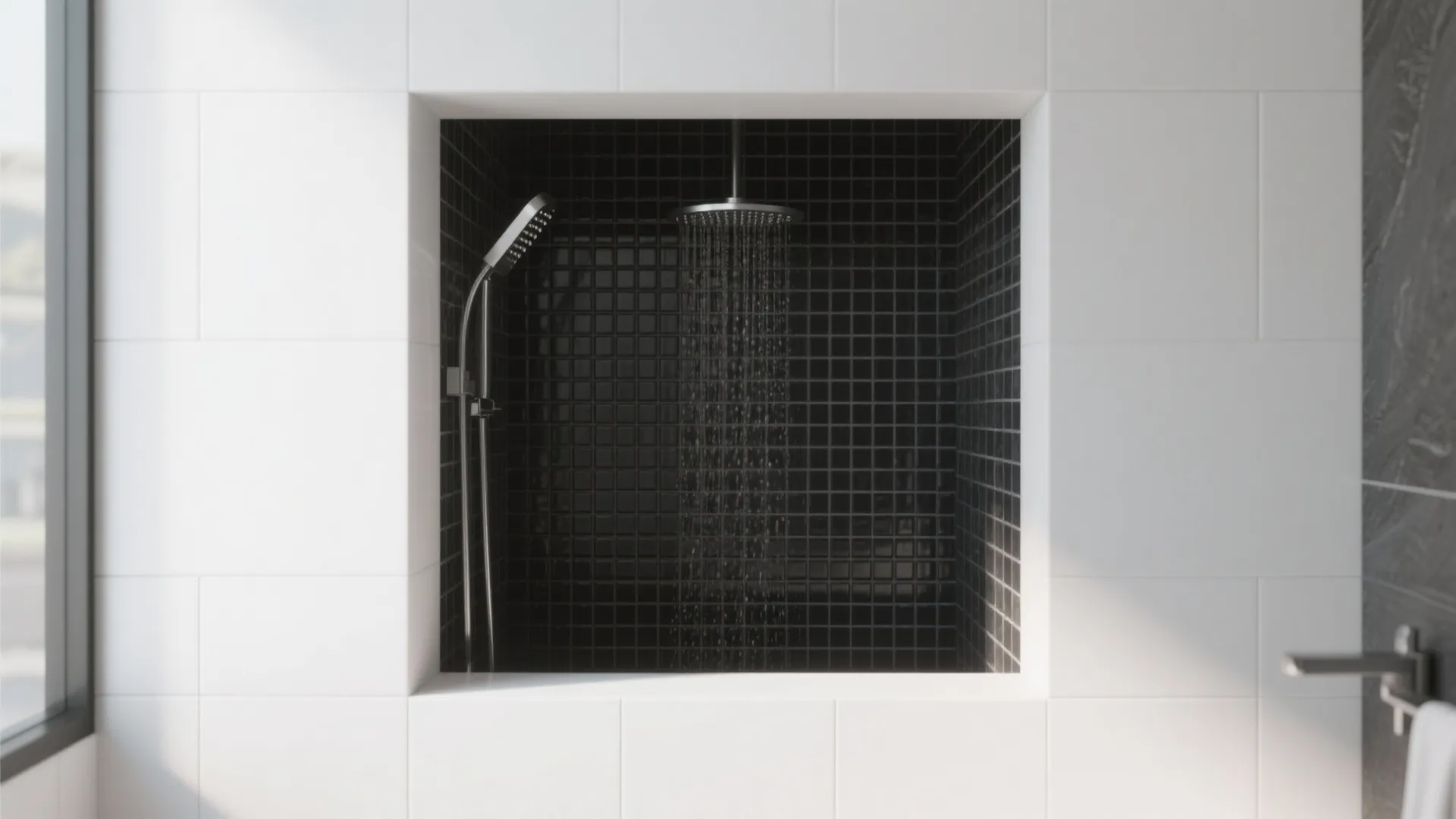 3. Monochrome Mosaic Niche