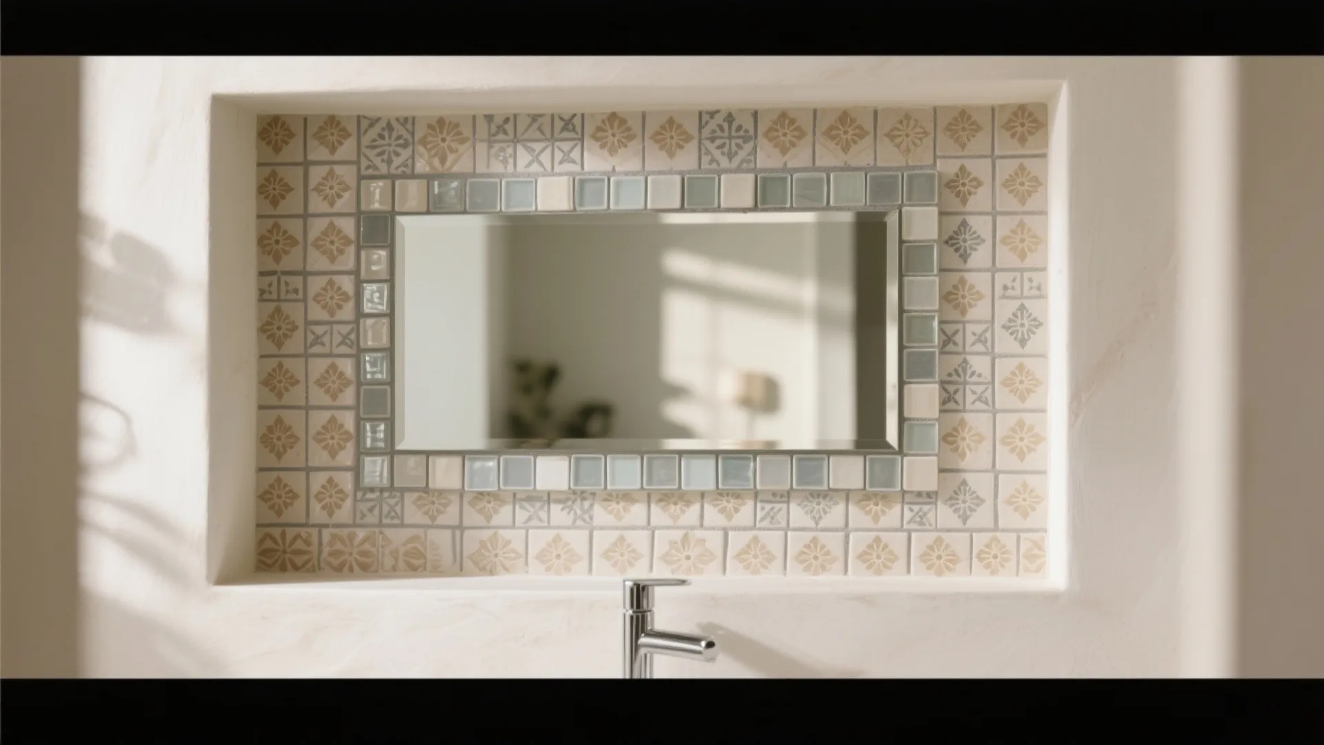 Mosaic Accents and Niches with Indian Pattern Play