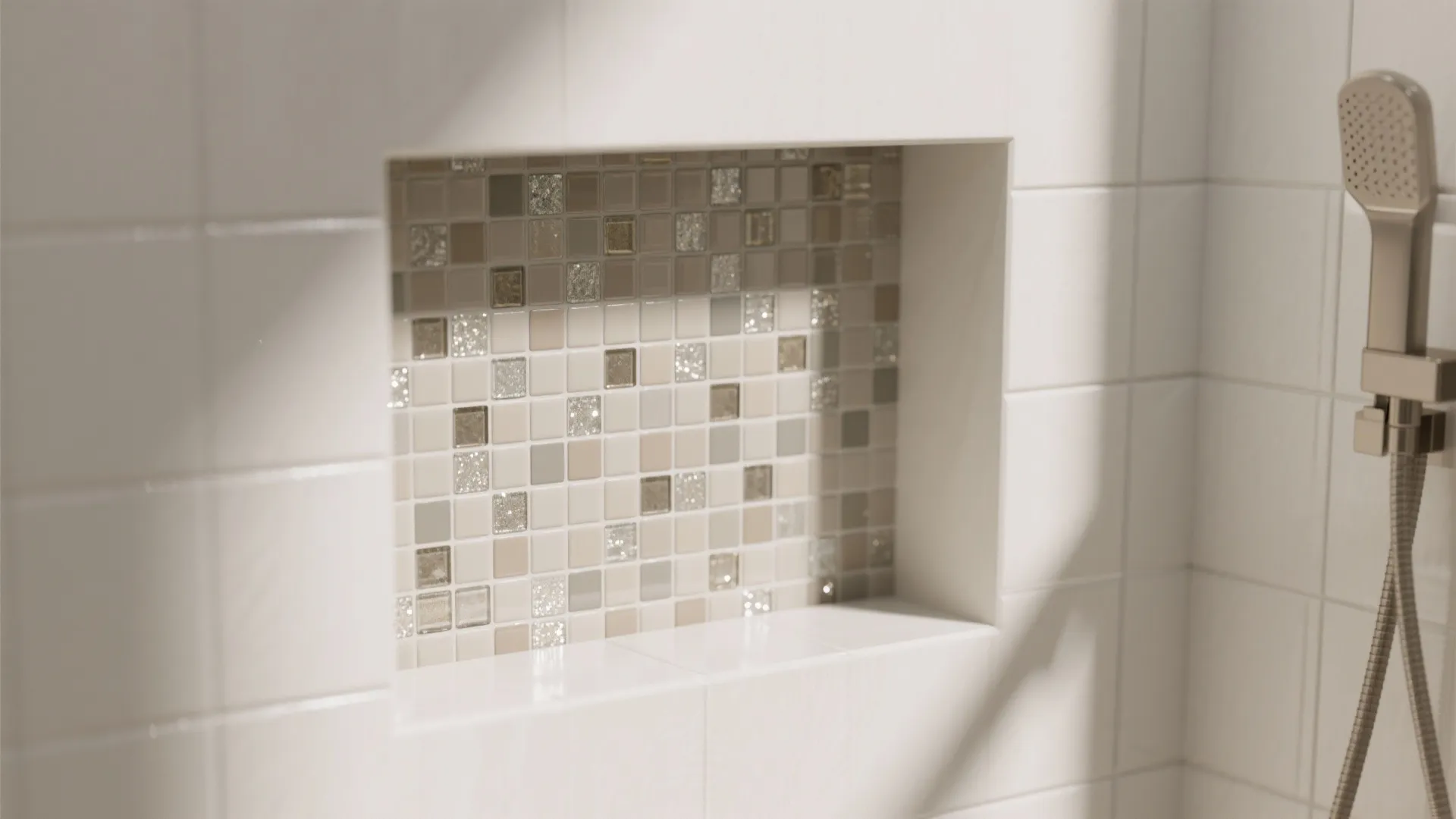 Mosaic Accent Niche and One Feature Wall (Not the Whole Room)