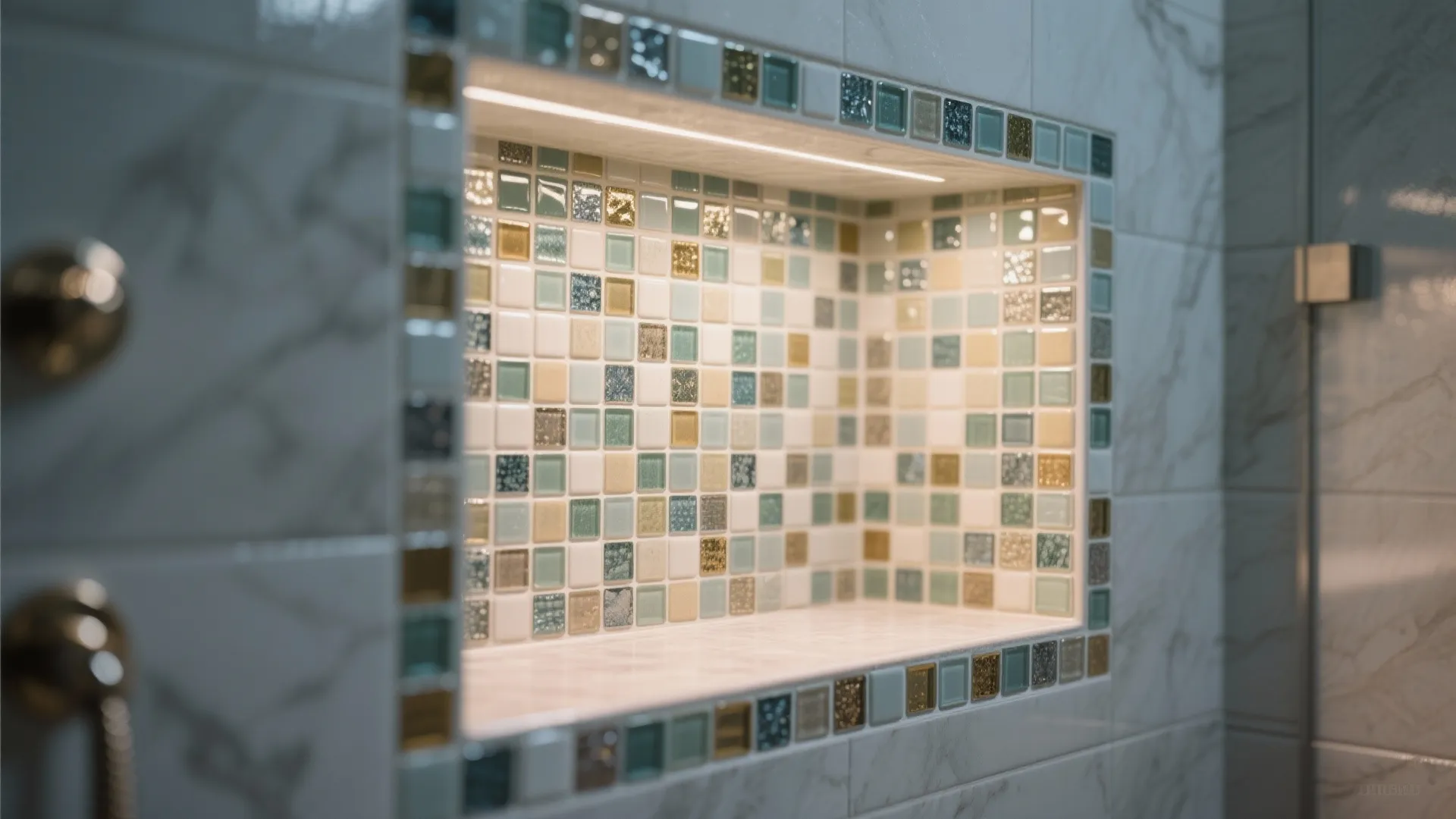 5. Mosaic Niche or Backdrop: Tiny detail, big impact