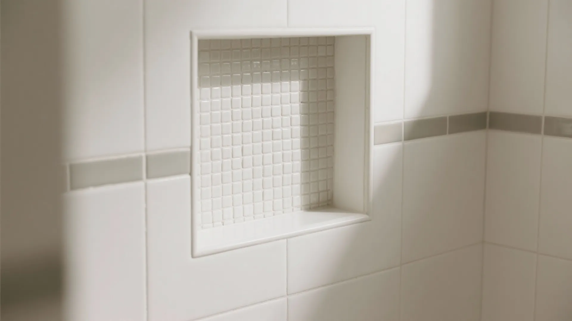 Mosaic Shower Niche + One Accent Band