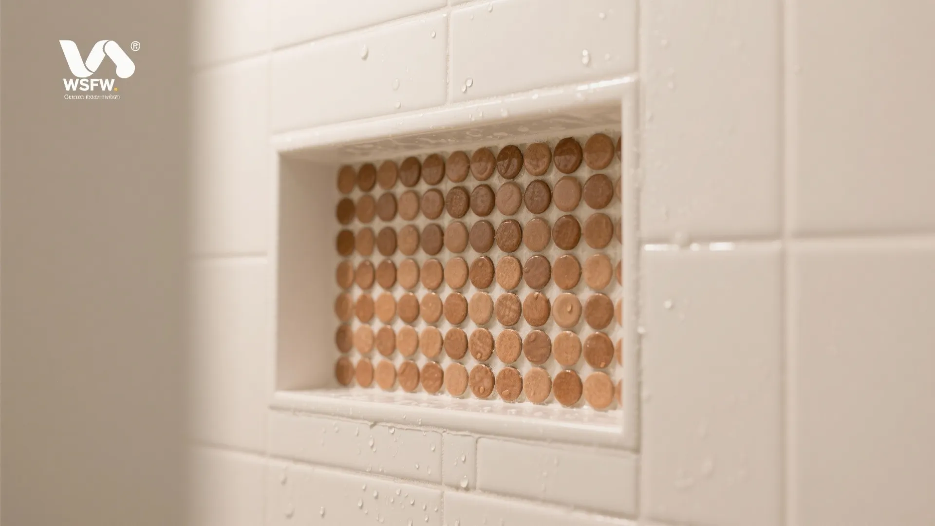 Accent zones: mosaic niches and half-height wainscot