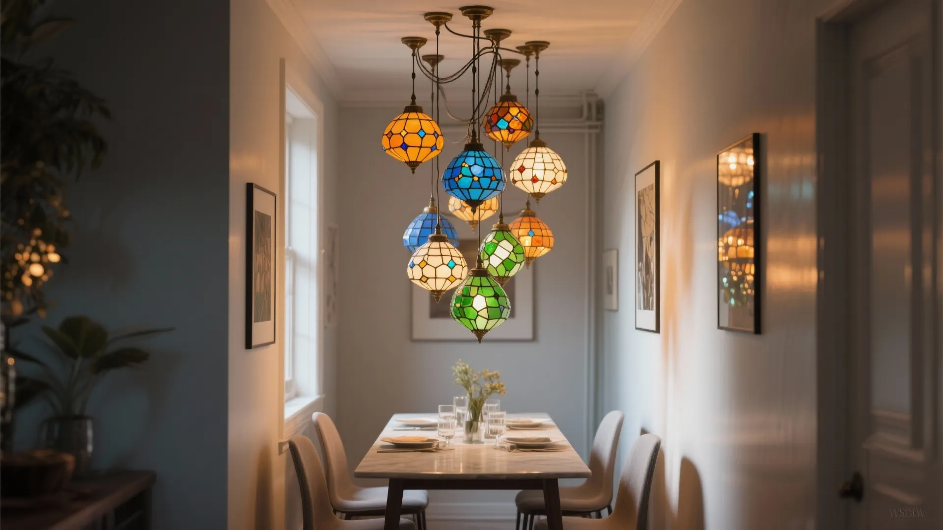 1. Mosaic Pendant Cluster