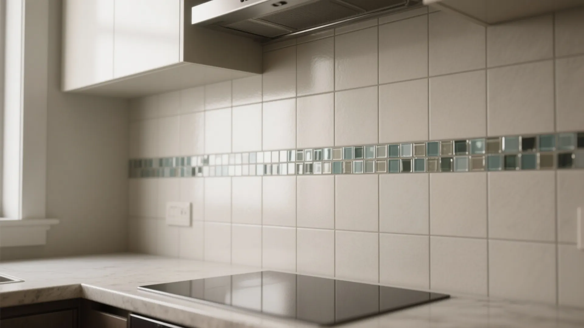 1. Thin mosaic ribbon for a splash of pattern