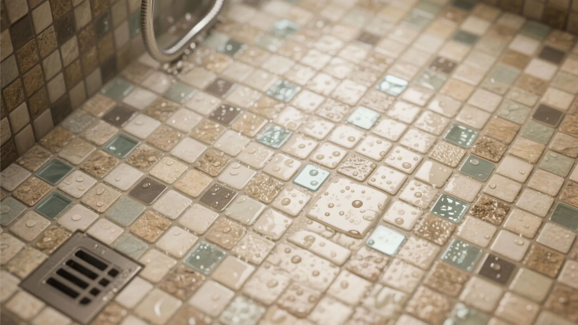 4. Small tiles and mosaics for shower floors and accents