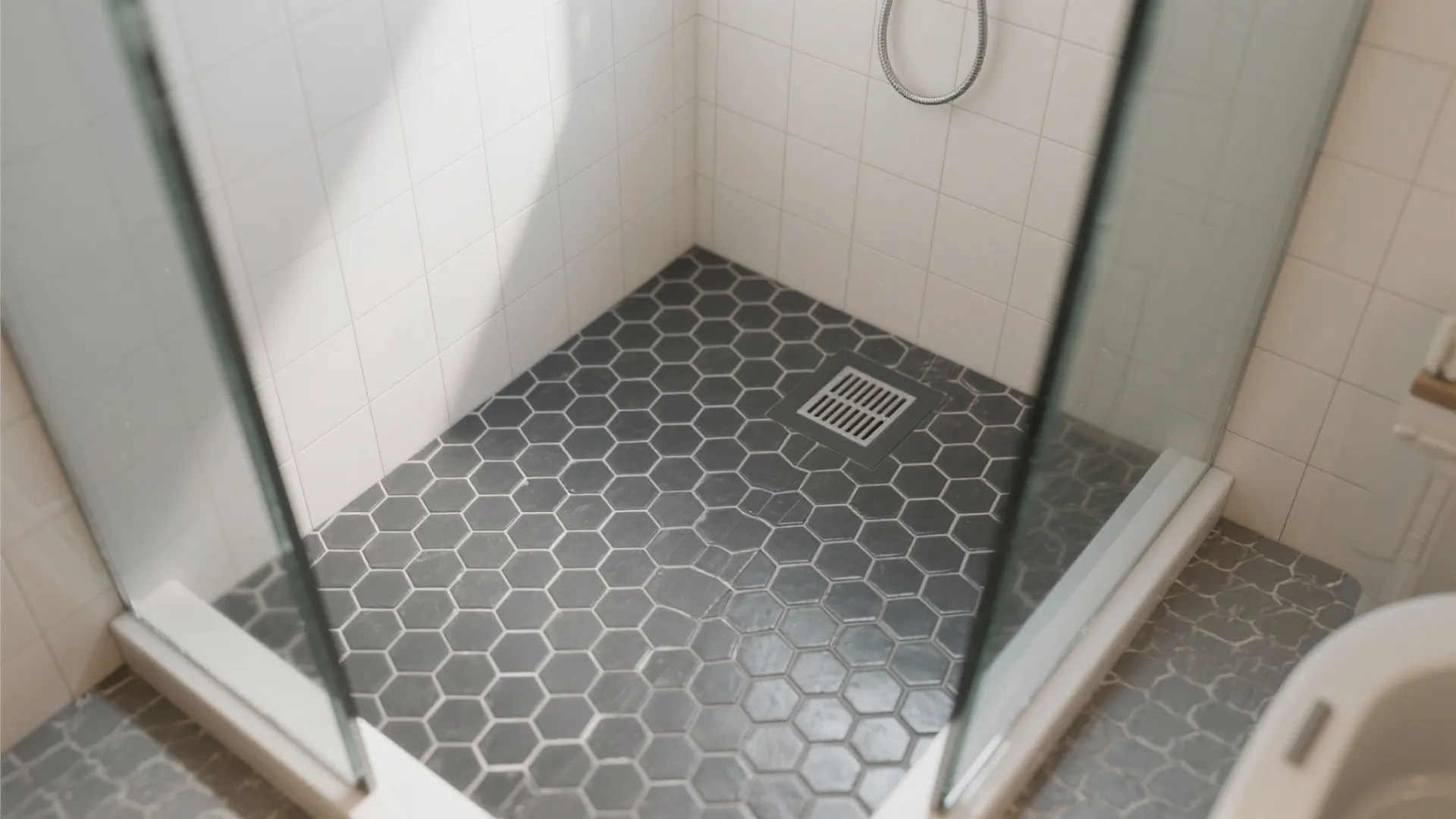 Mosaic floors (2x2 and hex) for grip and character