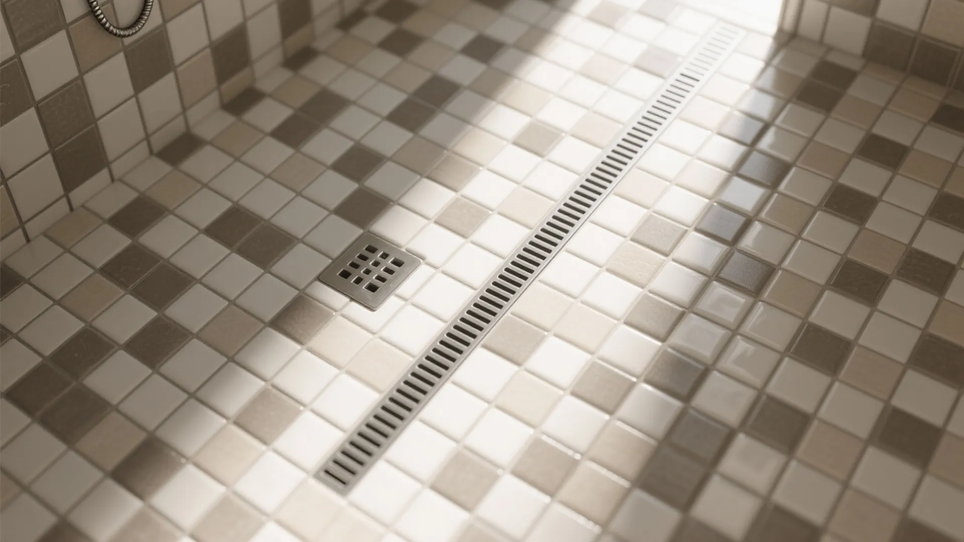 Mosaic Shower Floors with Precise Slope