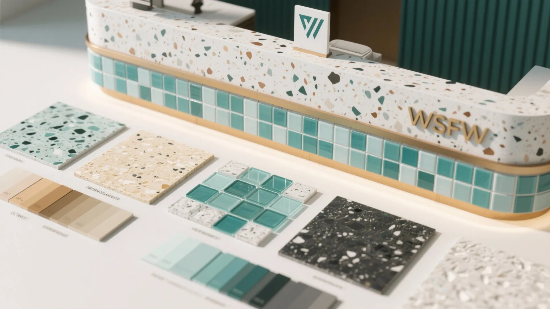 5. Mixed-material mosaics for a brand punch