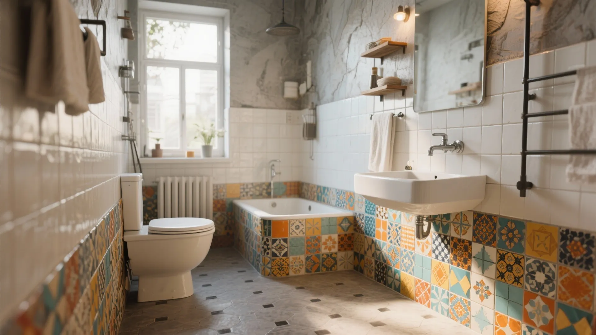 7. Mosaic Tile Skirting