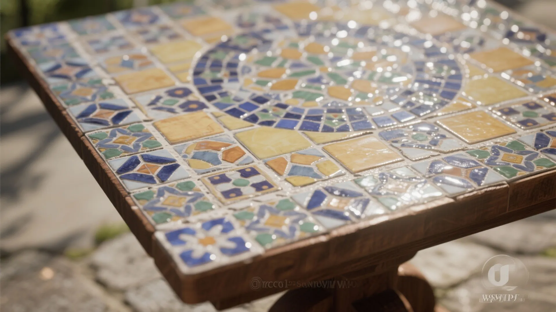 4. Mosaic Tile Top Table