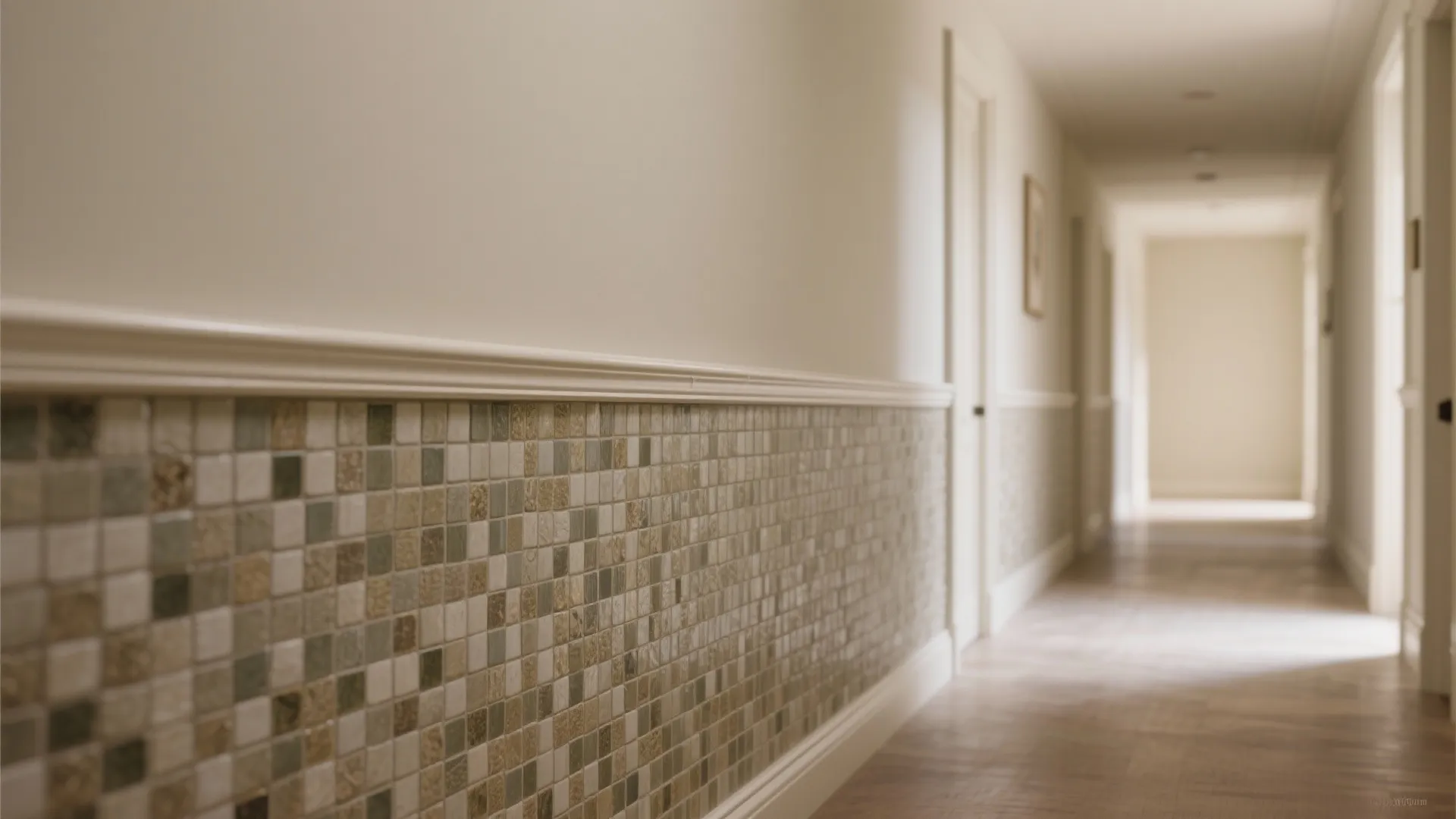 Dimensional Mosaic Wainscot for Durable Style