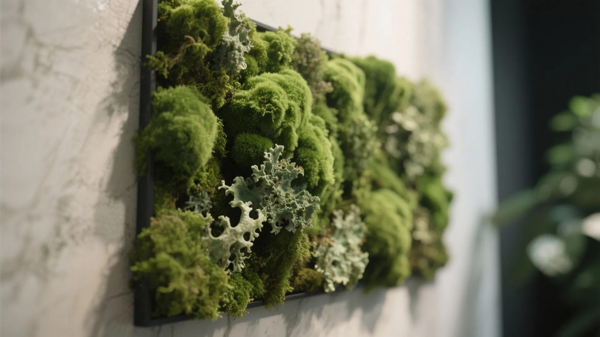 2. Moss or Lichen Accent Wall
