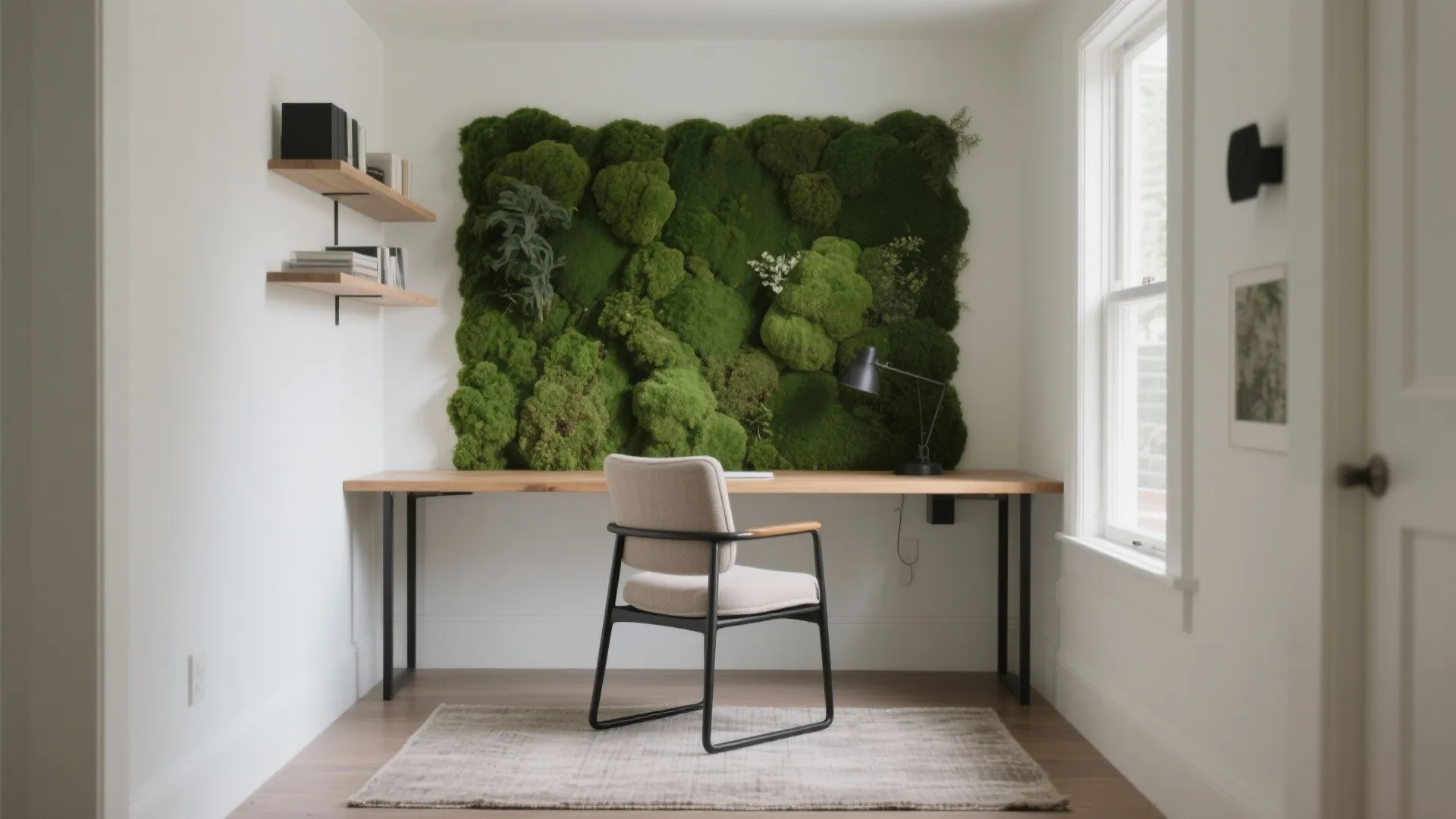 Biophilic Accent: Living, Moss, or Botanical Prints