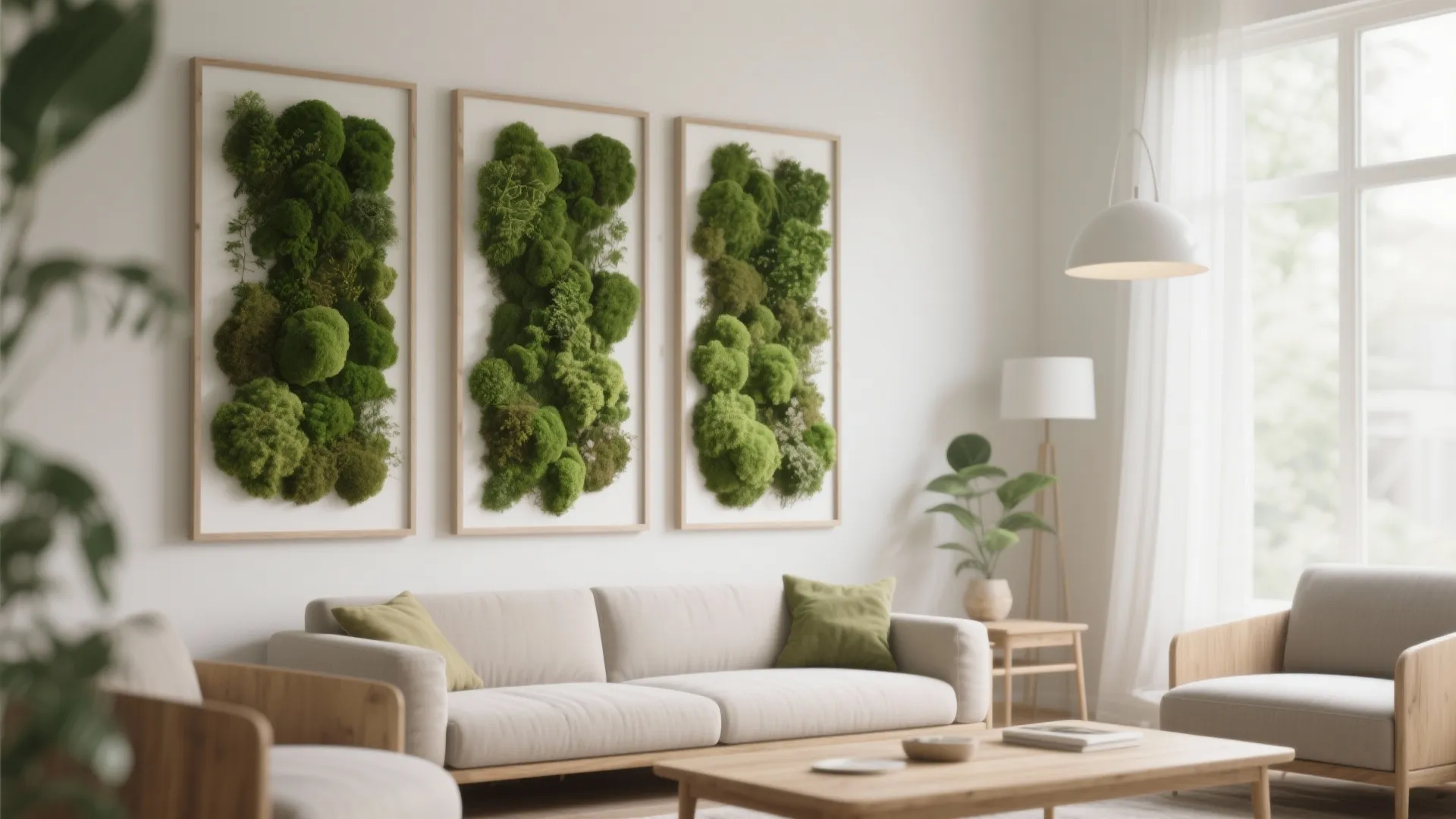Framed Moss Art Panels