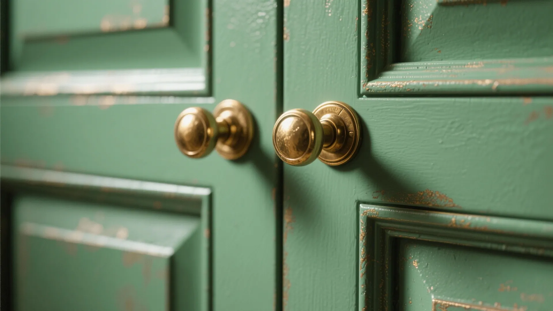 4. Moss green with brass details