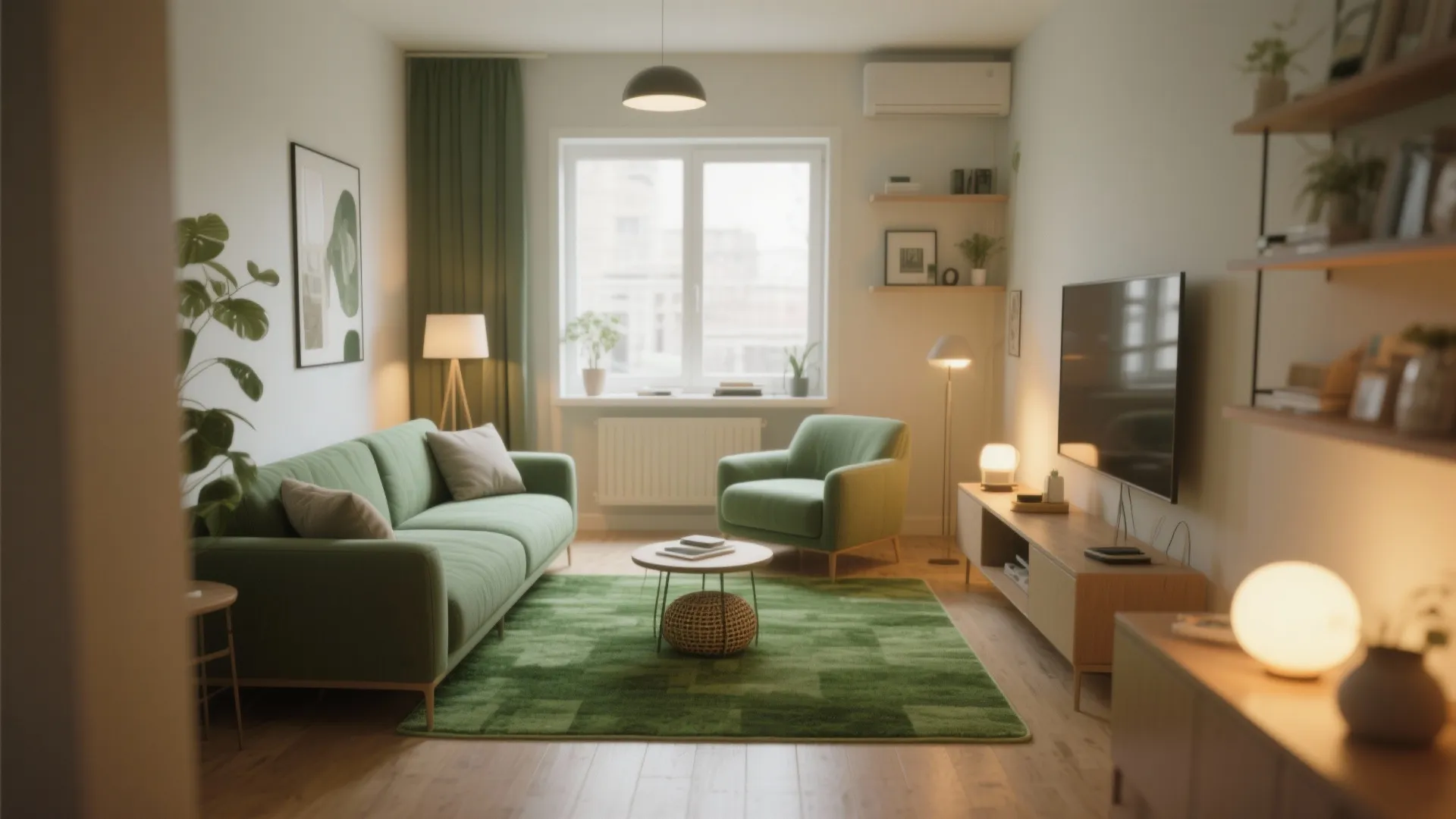 7. Statement Green Rug