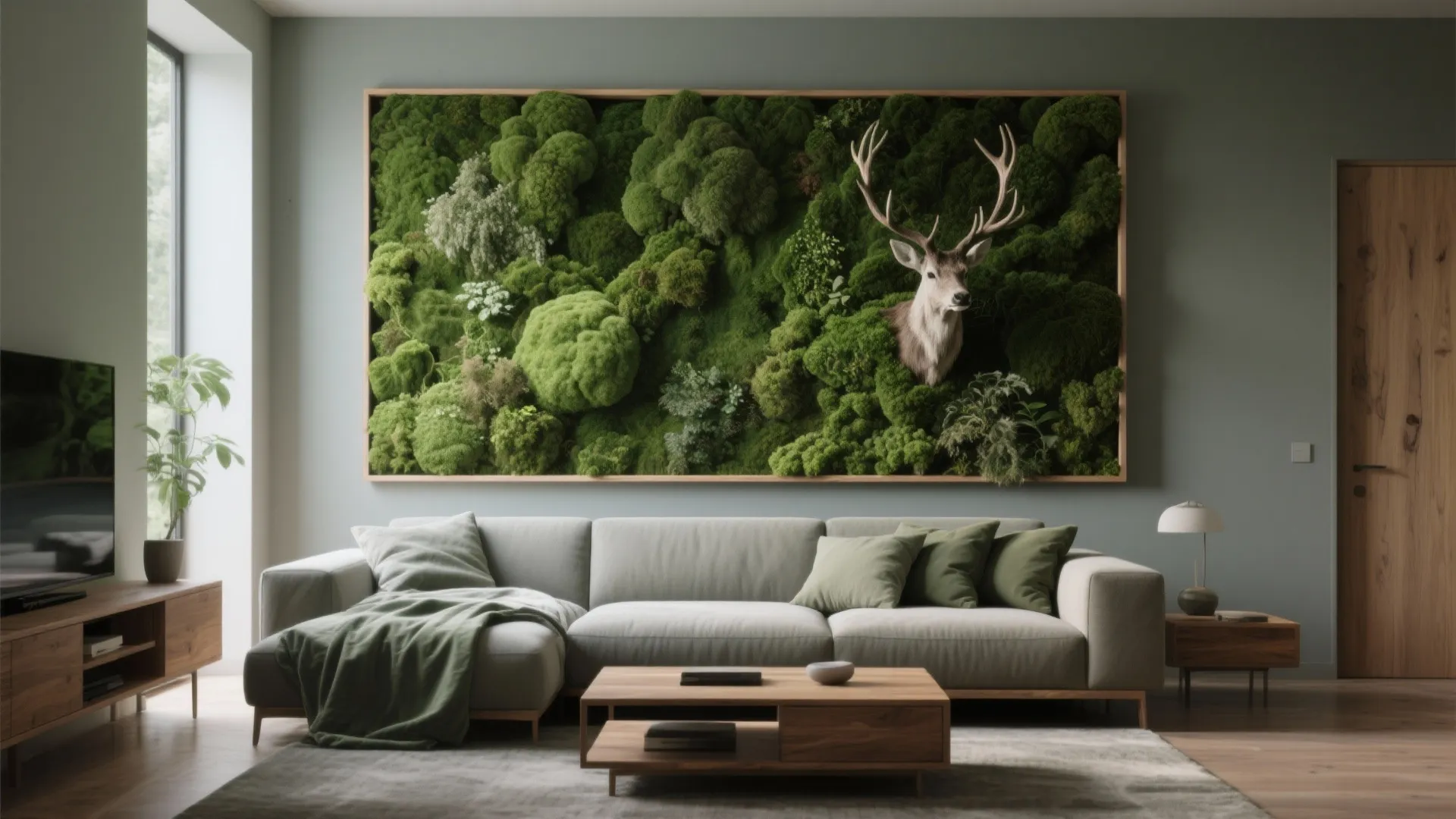 Moss Wall Feature That Doubles as Art