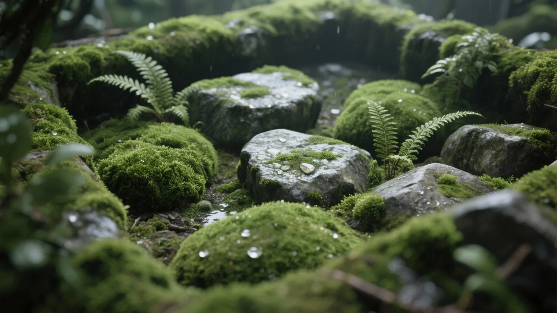 2. Moss and Rock Pocket Garden