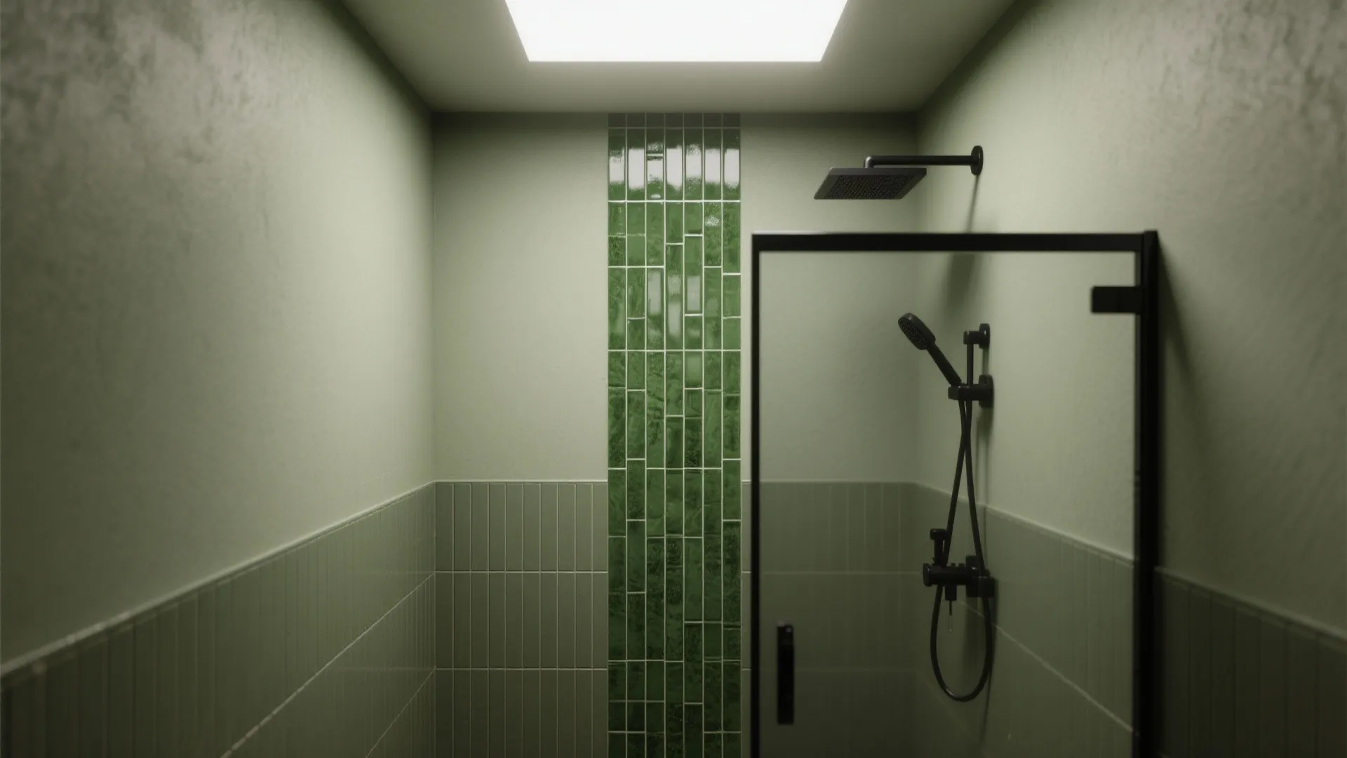 2. Moss tiles as a feature strip