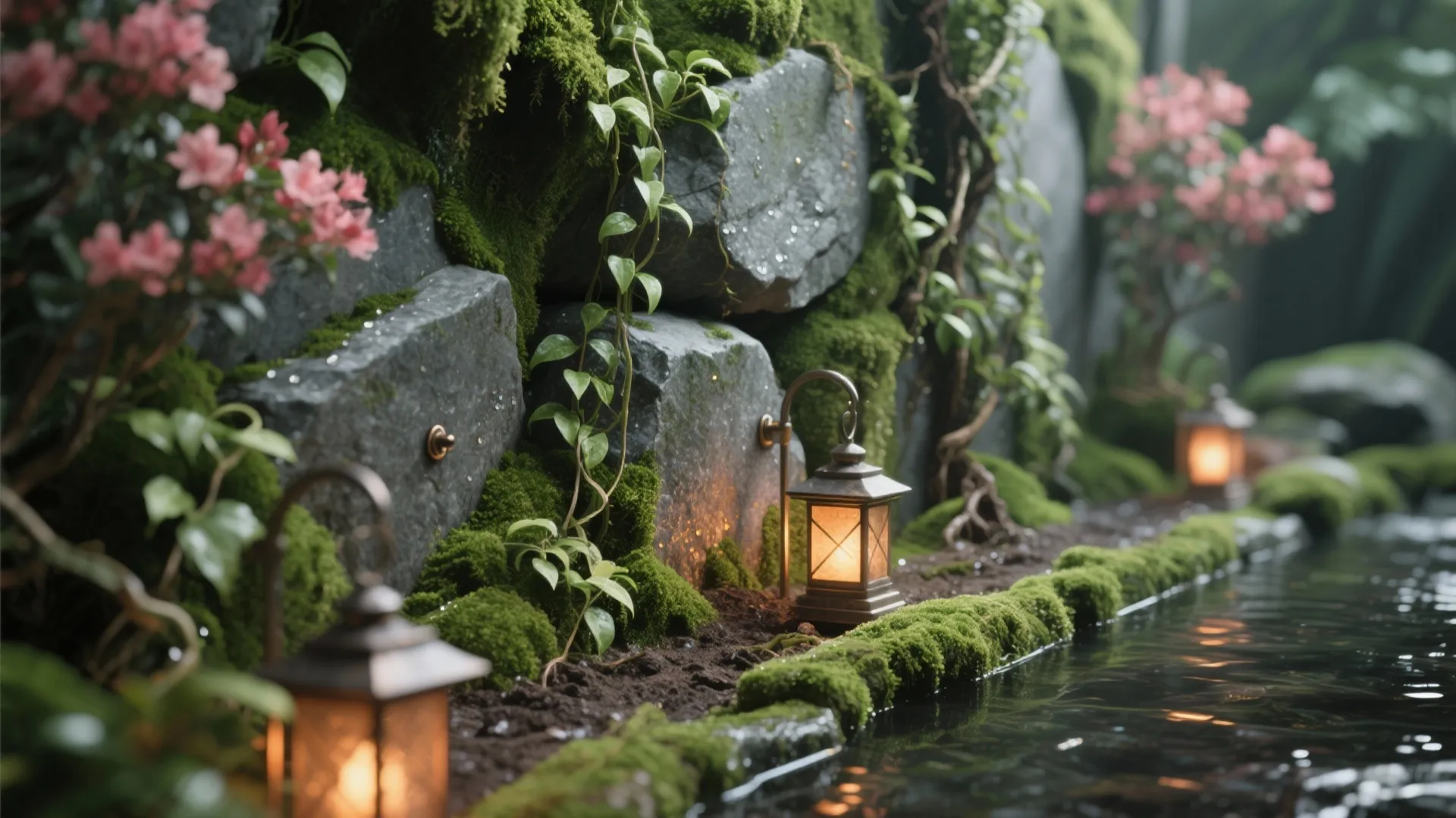 Biophilic Walls: Moss, Vines, and Water