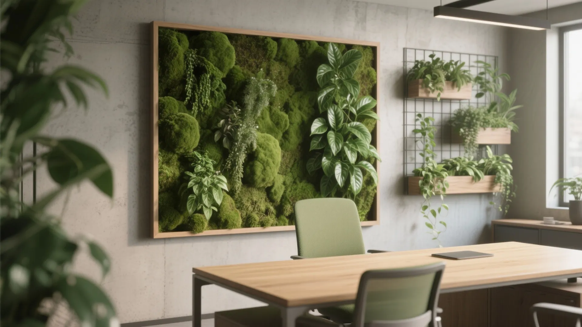 Biophilic Moss or Plant Back Wall