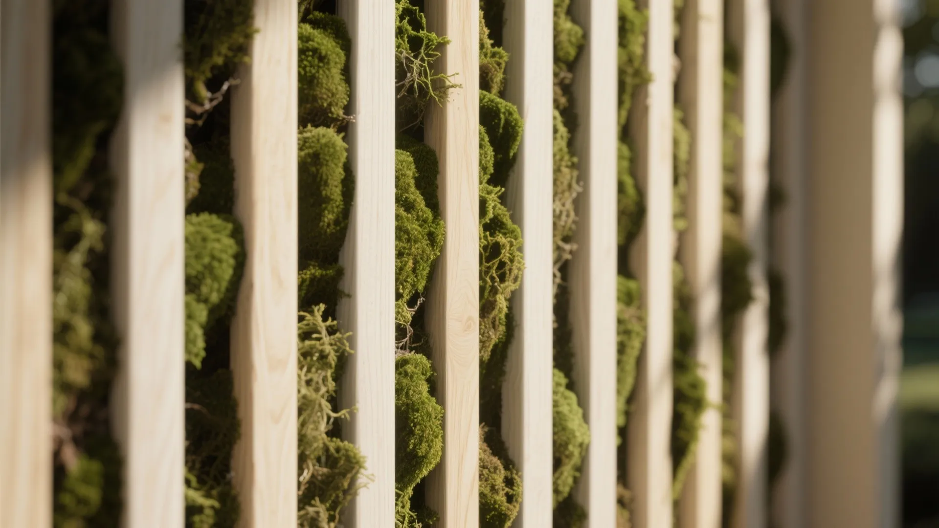 Biophilic Gate with Timber Slats and Greenery
