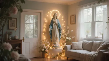 Decoration Ideas for Mother Mary Statue at Home