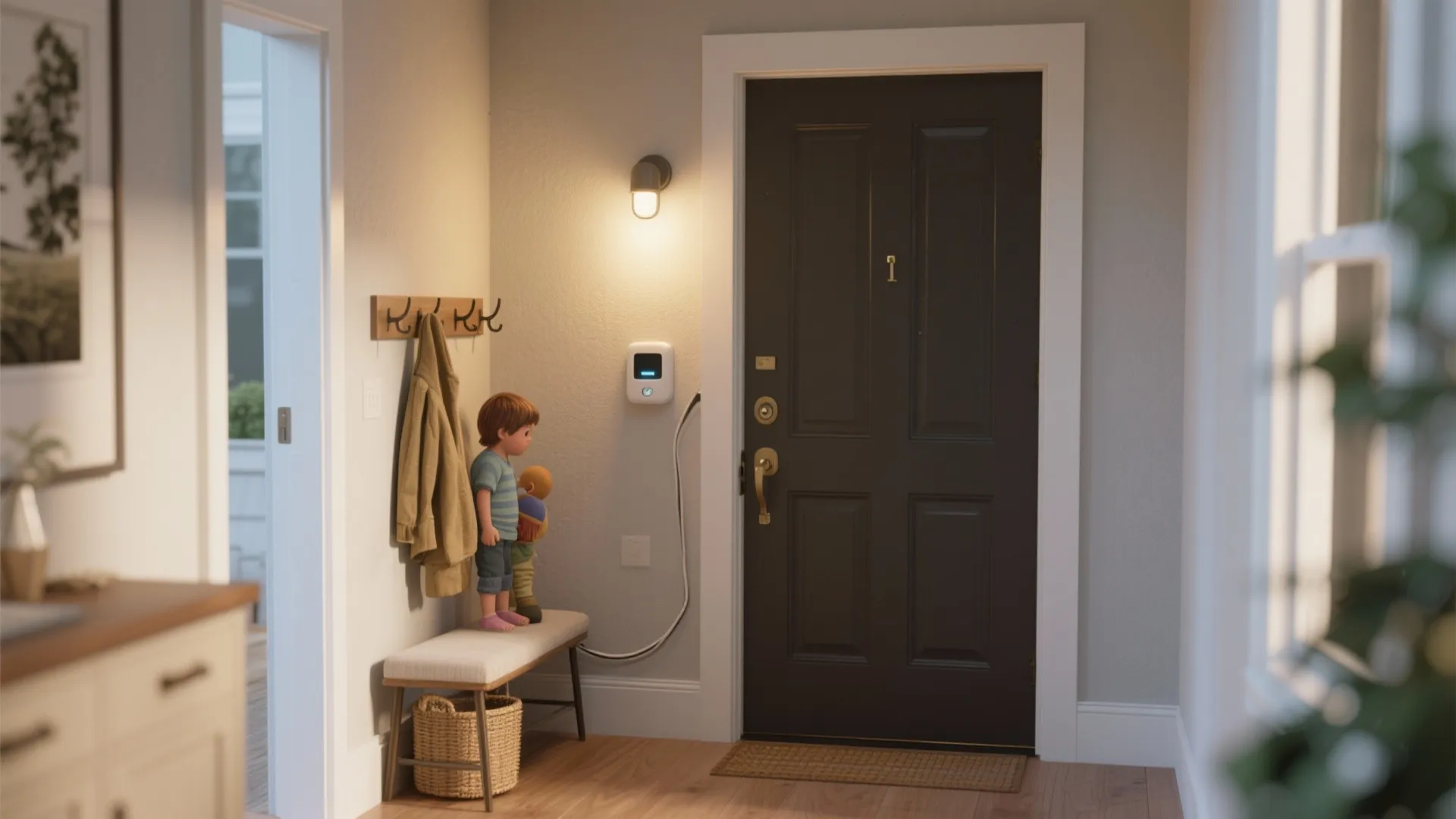 3. Motion-sensor entry lights by the door