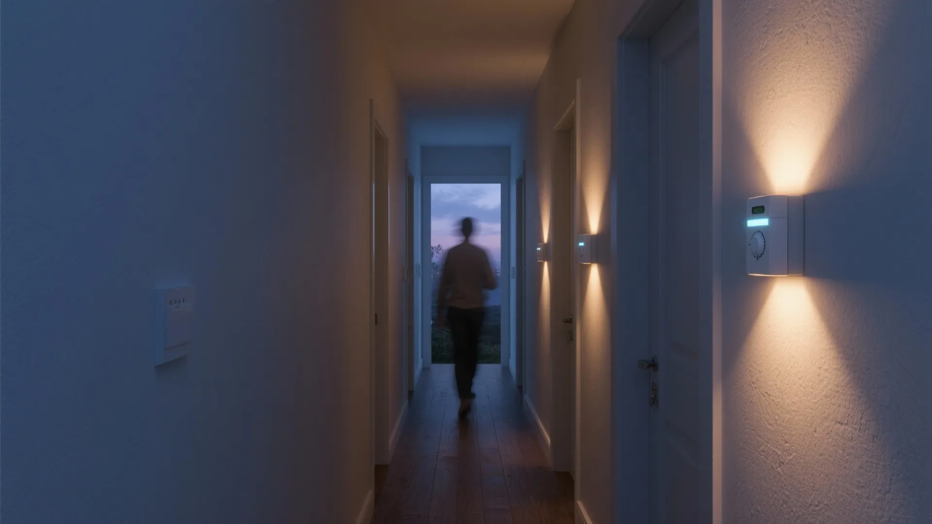 1. Motion-sensor guide lights for narrow hallways
