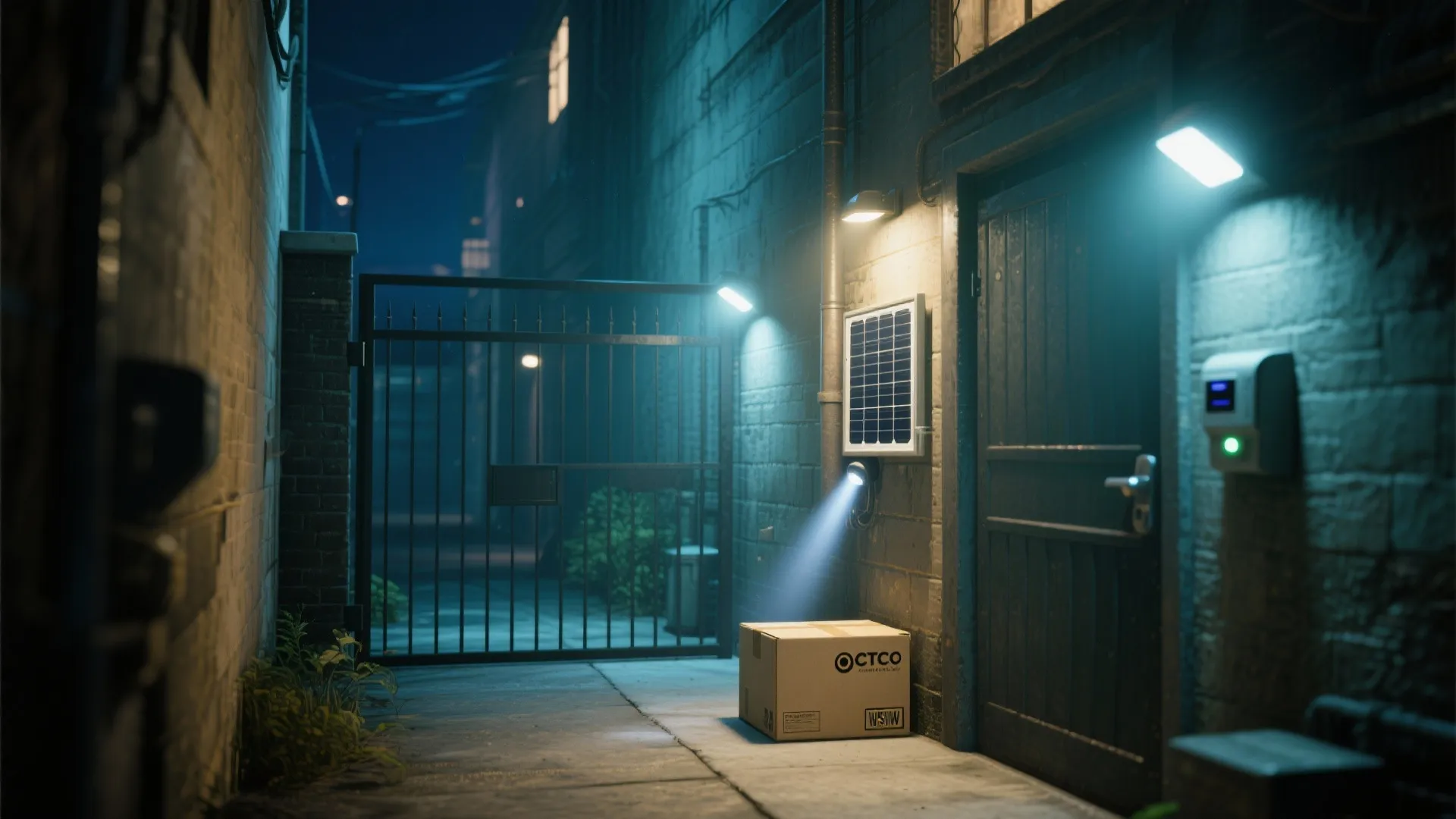 4. Motion-Activated Security Panels Near Gates