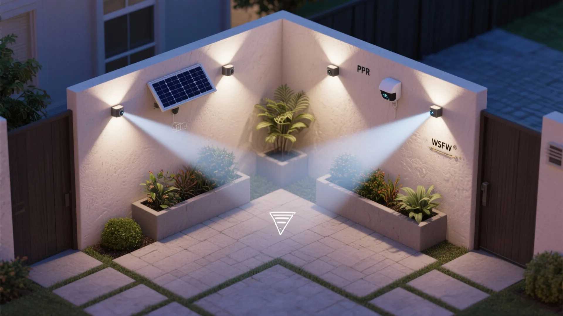 Motion-sensor lights for layered security