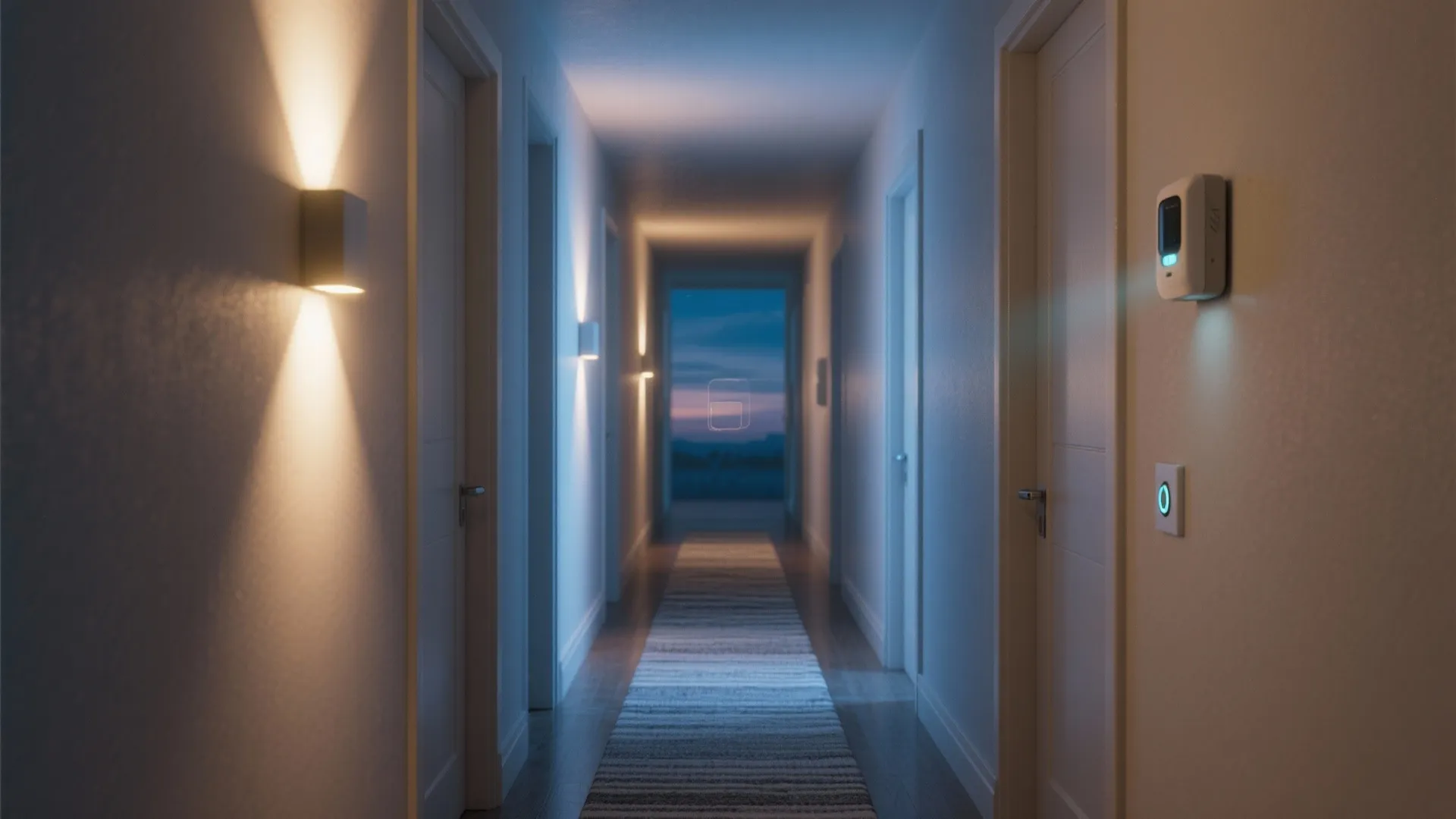 5. Motion-sensor wall lights with manual switch override